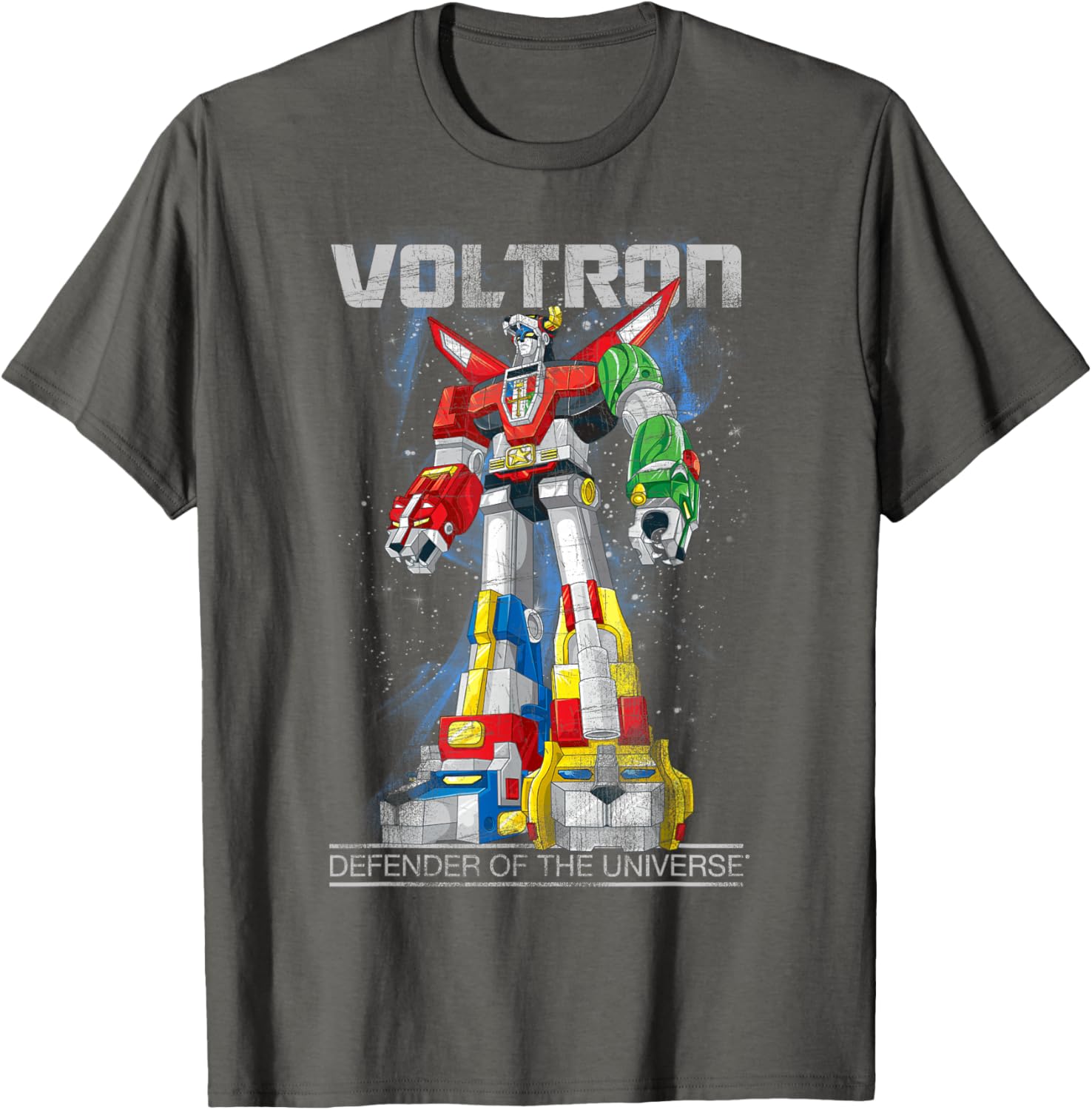 Voltron Retro Defender Distressed T-Shirt for Fans and Collectors - 4