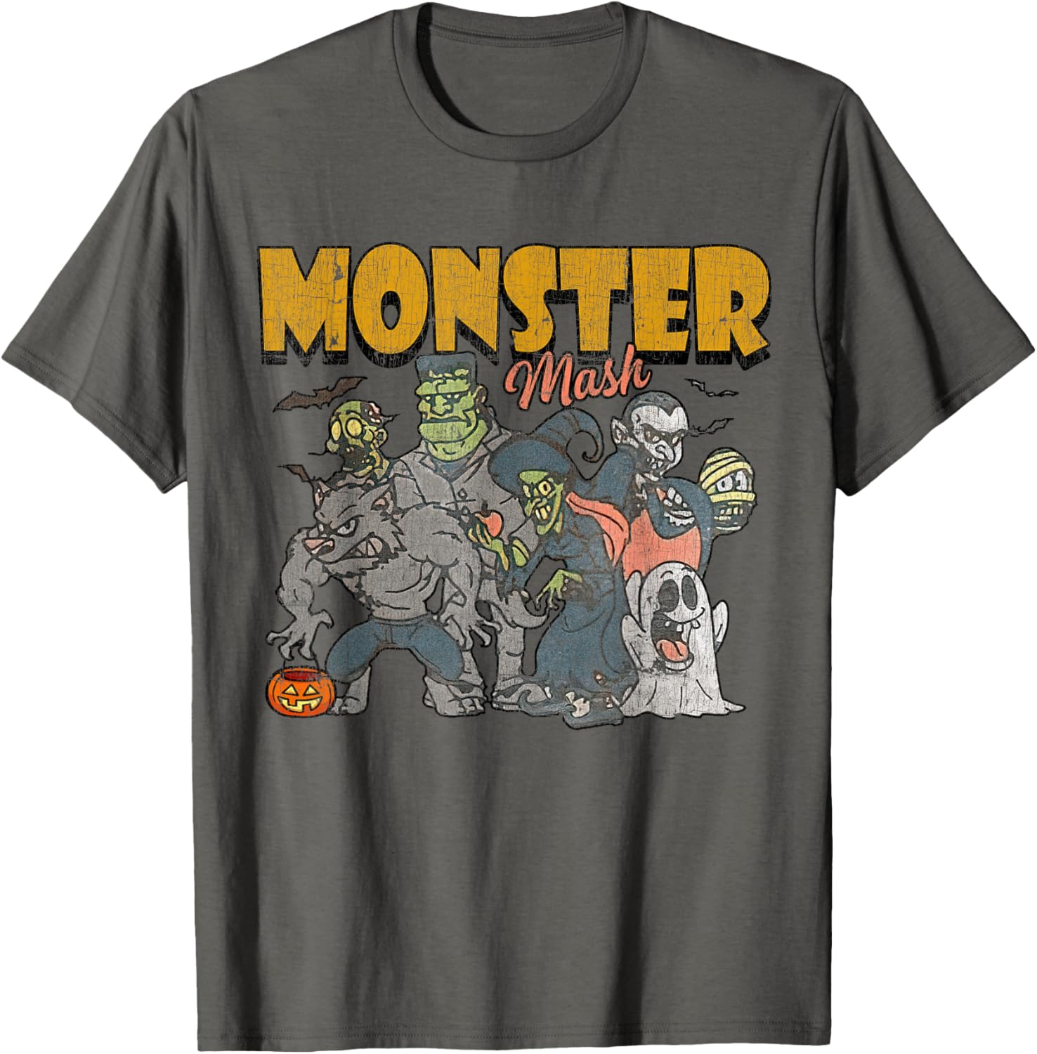 Funny Vintage Ghost Halloween T-Shirt - Monster Mash Design for Spooky Fun - 18