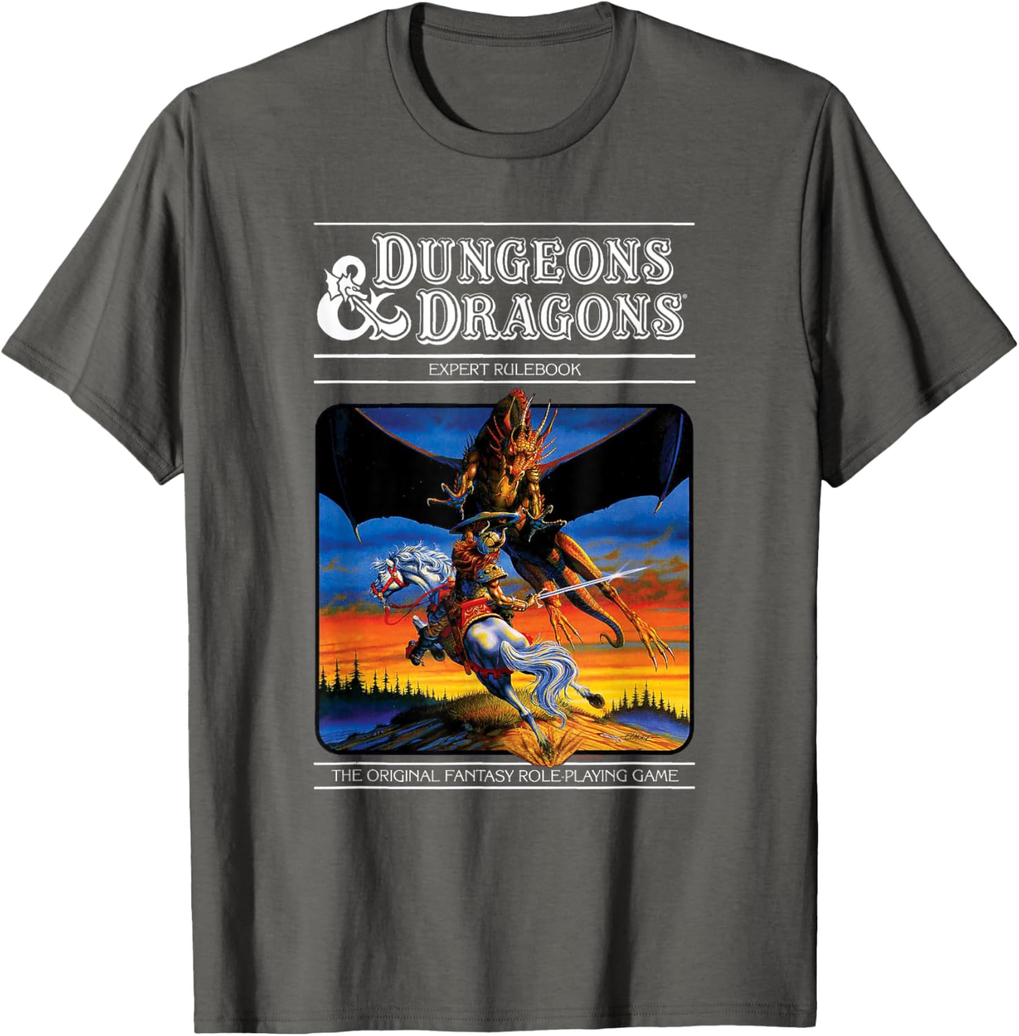 Dungeons & Dragons Vintage Expert Rulebook T-Shirt for Gamers and Fans - 7