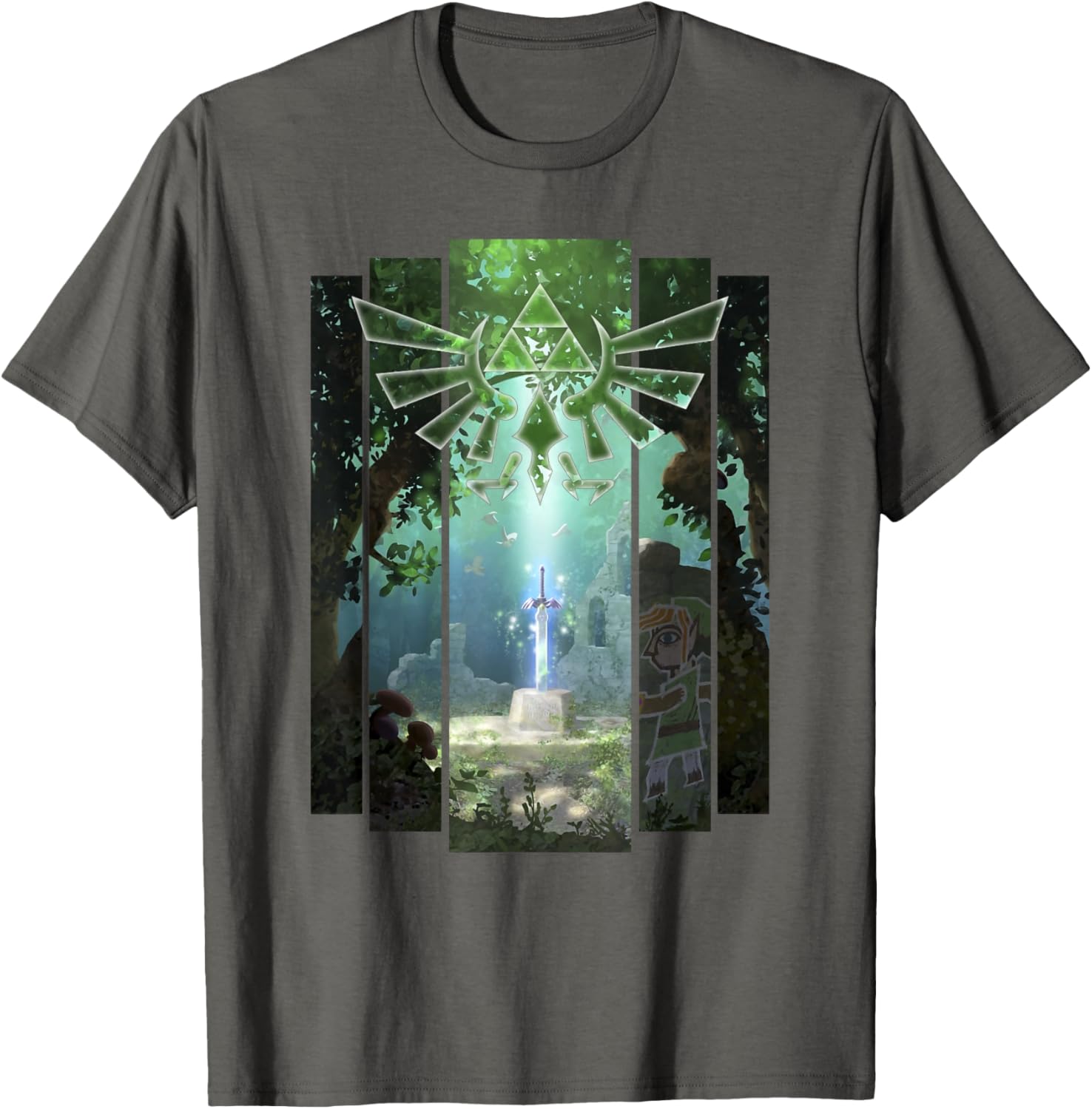 Nintendo Zelda Master Sword Lost Woods Artwork T-Shirt for Fans - 6