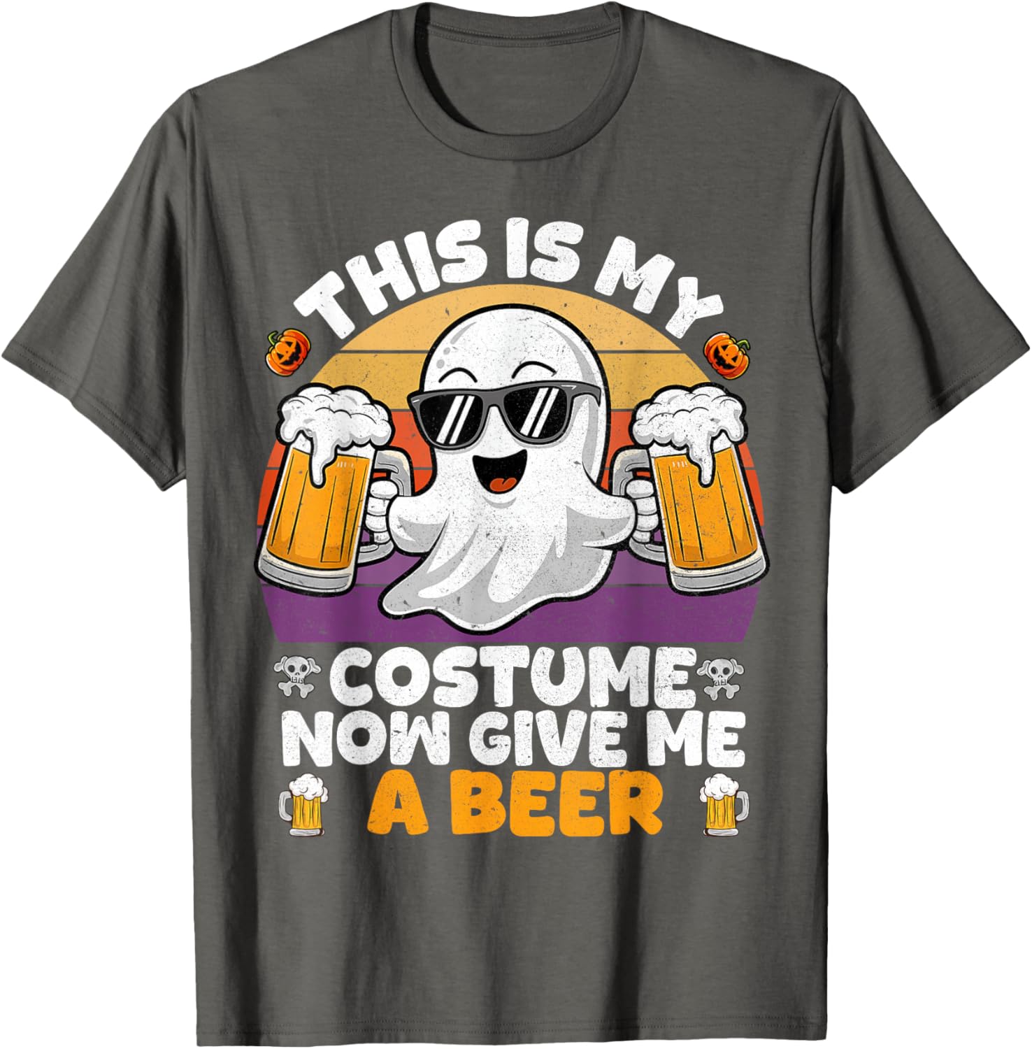 Funny Vintage Boo Halloween Costume T-Shirt for Men and Adults - 4