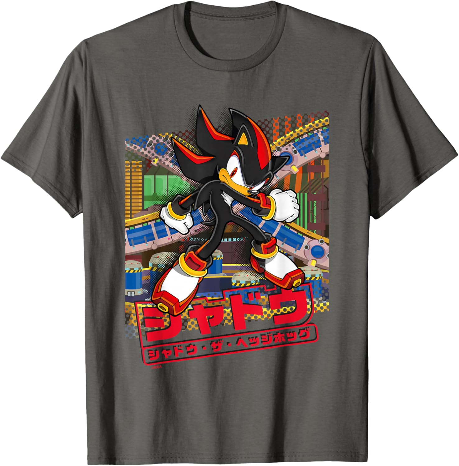 Sonic the Hedgehog Shadow T-Shirt Japanese Logo Fun Graphic Tee - 1