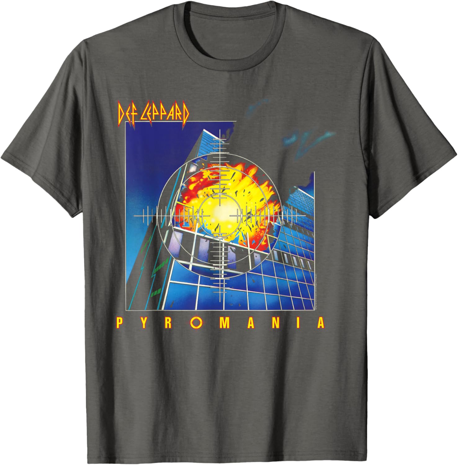 Def Leppard Pyromania Black Cotton T-Shirt Classic Fit Short Sleeve Adult - 2