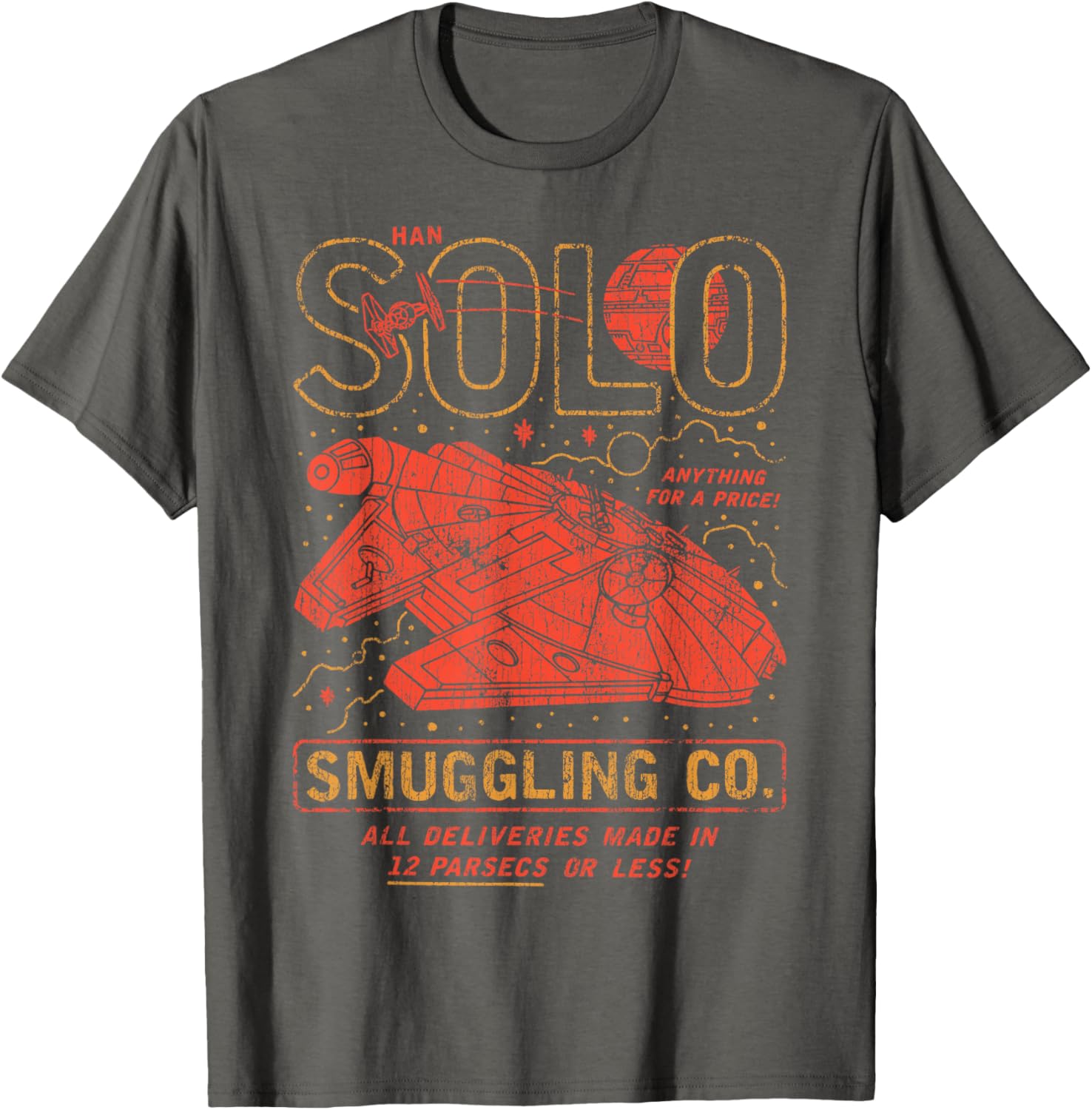 Vintage Han Solo Smuggling Co Poster T-Shirt for Star Wars Fans - 7