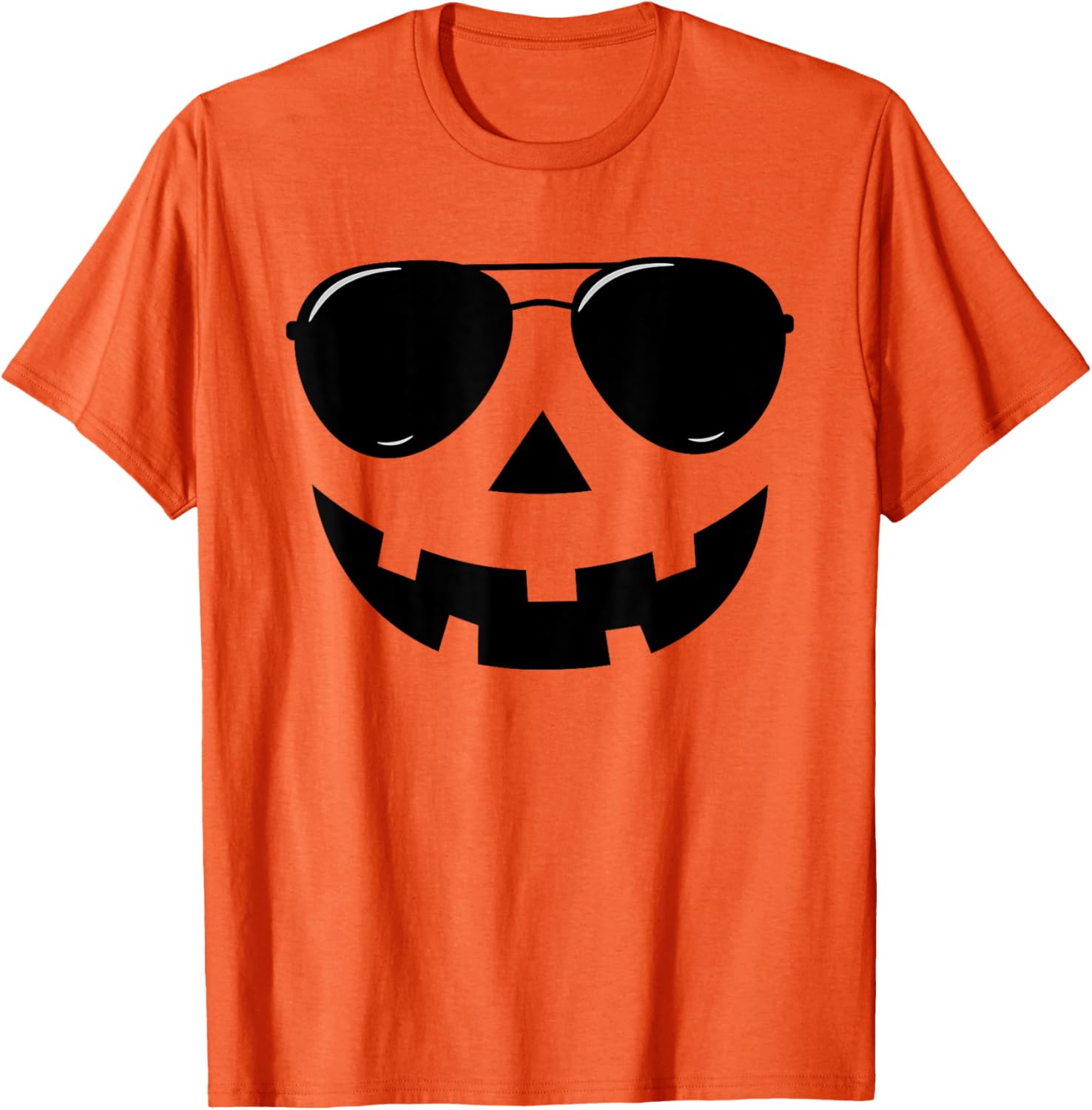 Funny Jack O Lantern Face Pumpkin Halloween T-Shirt for Men and Boys - 1