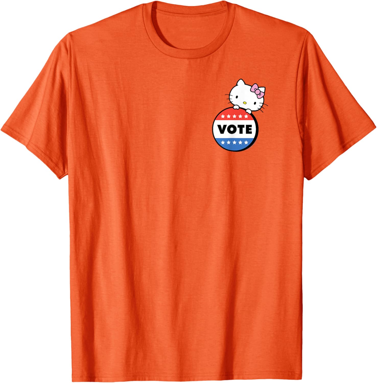 Hello Kitty Vote Button T-Shirt for Fun Fashion and Cute Style - 1