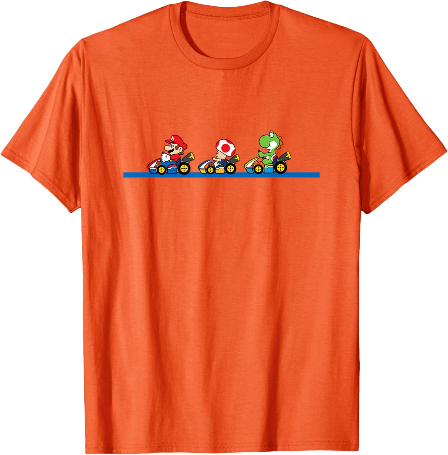 Vintage Mario Kart T-Shirt featuring Yoshi, Toad, and Mario Racing Fun - 20