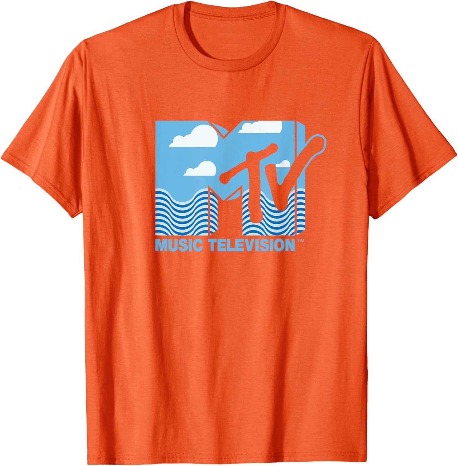Mademark x MTV Official Logo T-Shirt with Water, Clouds & Blue Sky - 9