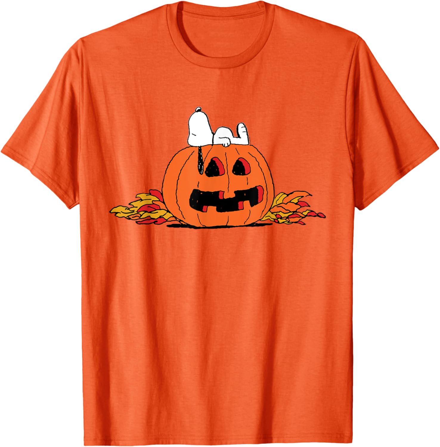Peanuts Snoopy Lantern Halloween T-Shirt Fun and Festive Apparel - 9