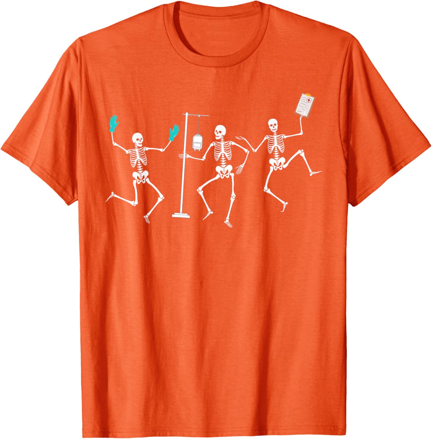 Funny Nurse Skeleton Halloween T-Shirt for Healthcare Workers - 10