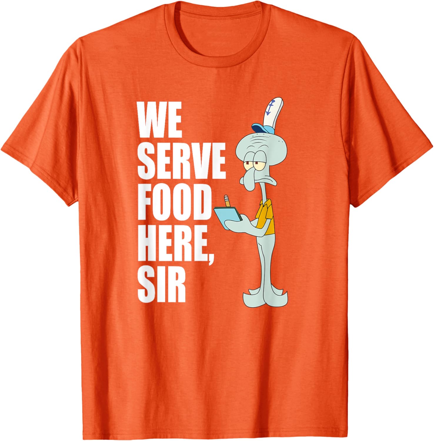 Mademark SpongeBob SquarePants Squidward We Serve Food Here T-Shirt - 4