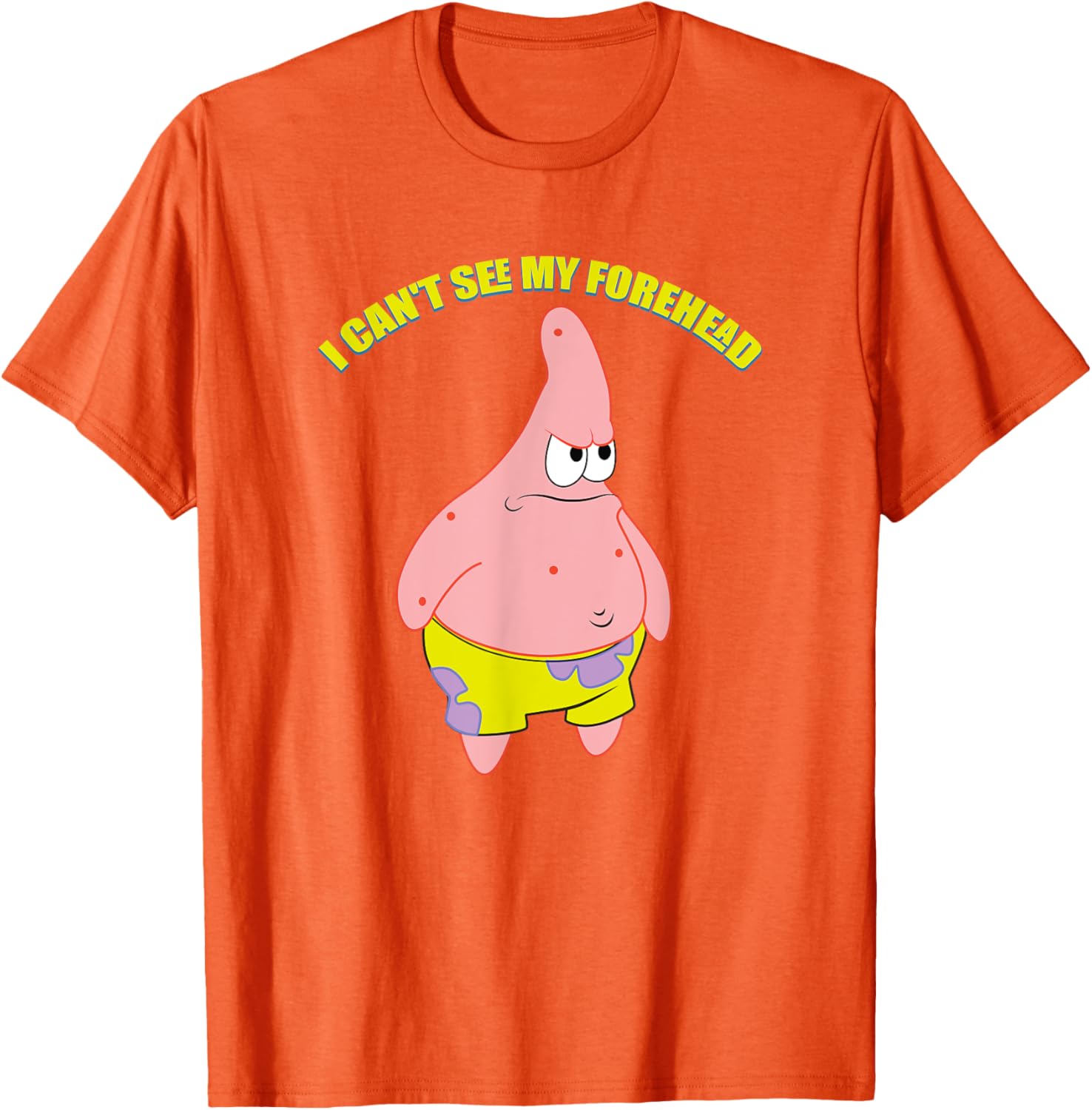 Mademark Patrick Star T-Shirt - Funny I Can't See My Forehead Design - 14