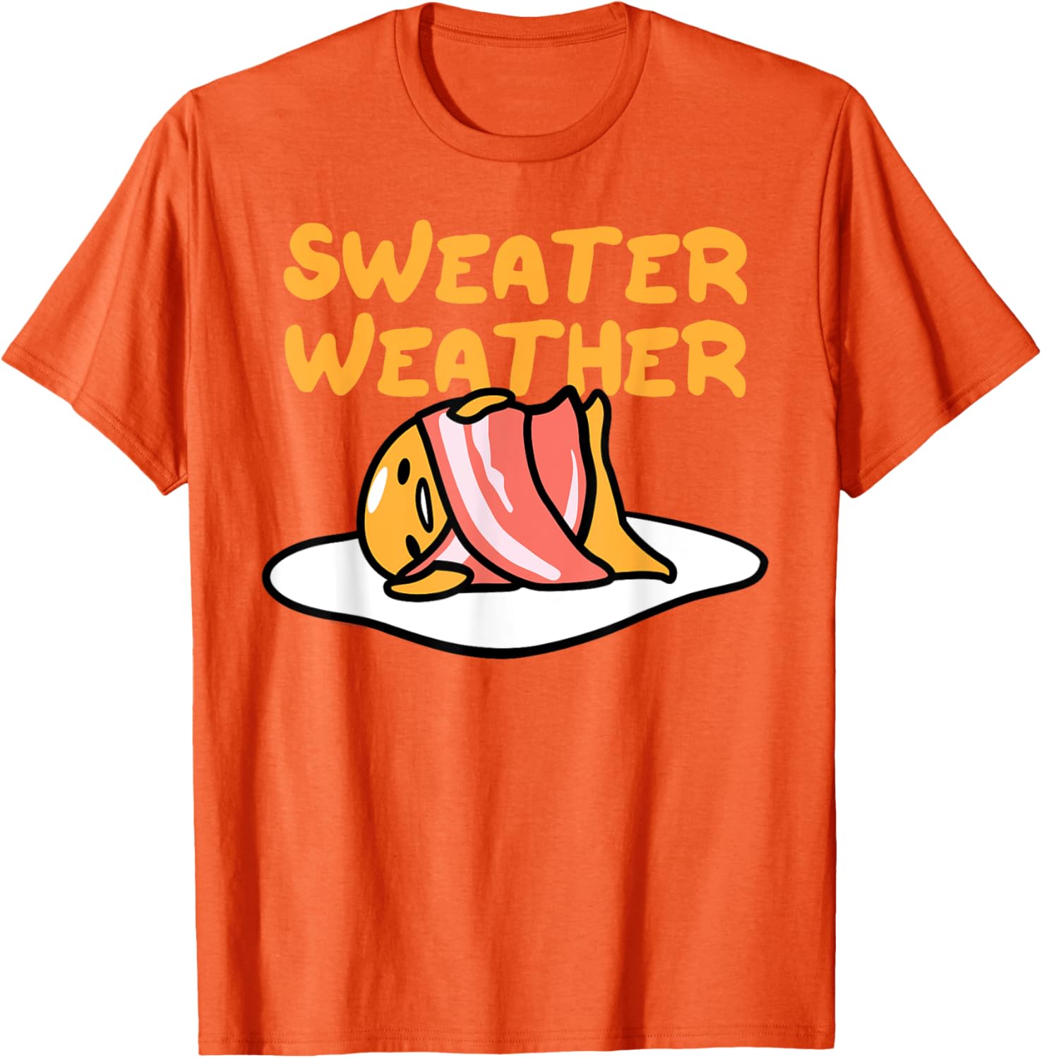 Cozy Gudetama Sweater Weather Bacon Blanket T-Shirt for Comfort Lovers - 8