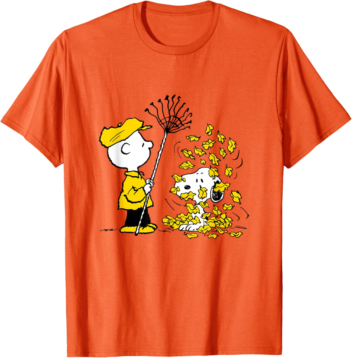 Charlie Brown Snoopy Fall Leaves T-Shirt Perfect for Peanuts Fans - 8