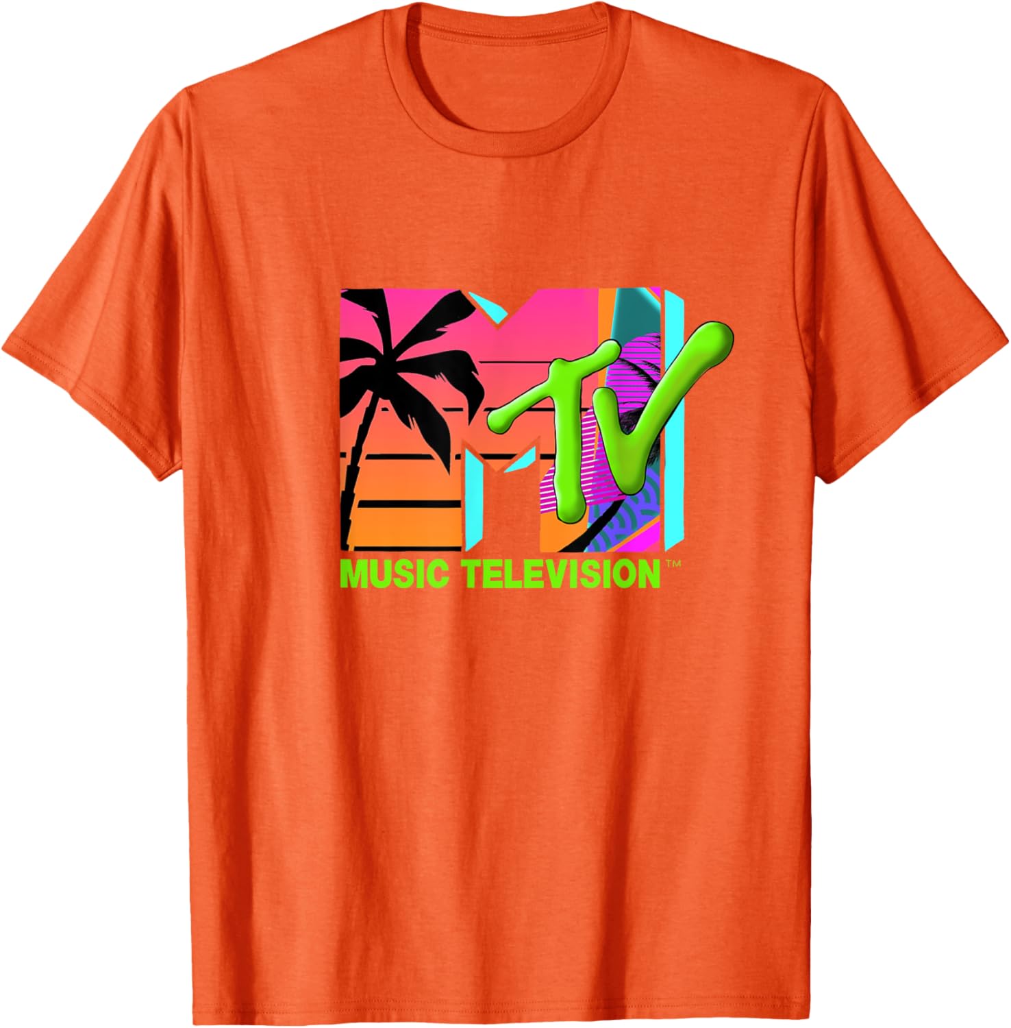 Mademark x MTV Retro Palms Paradise T-Shirt - Official MTV Logo Design - 18