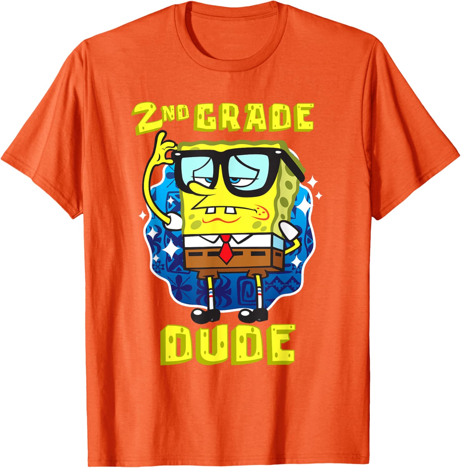 Mademark SpongeBob SquarePants 2nd Grader Dude Glasses T-Shirt for Kids - 17