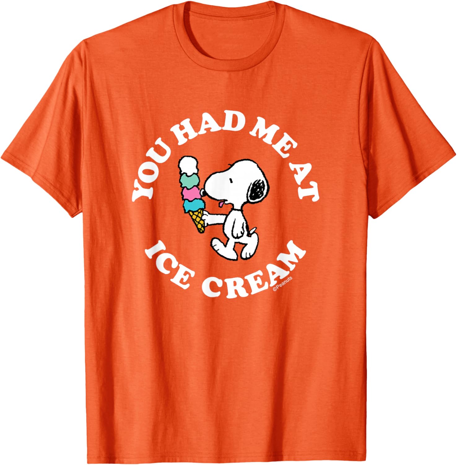 Snoopy You Had Me At Ice Cream T-Shirt for Peanuts Fans - 7