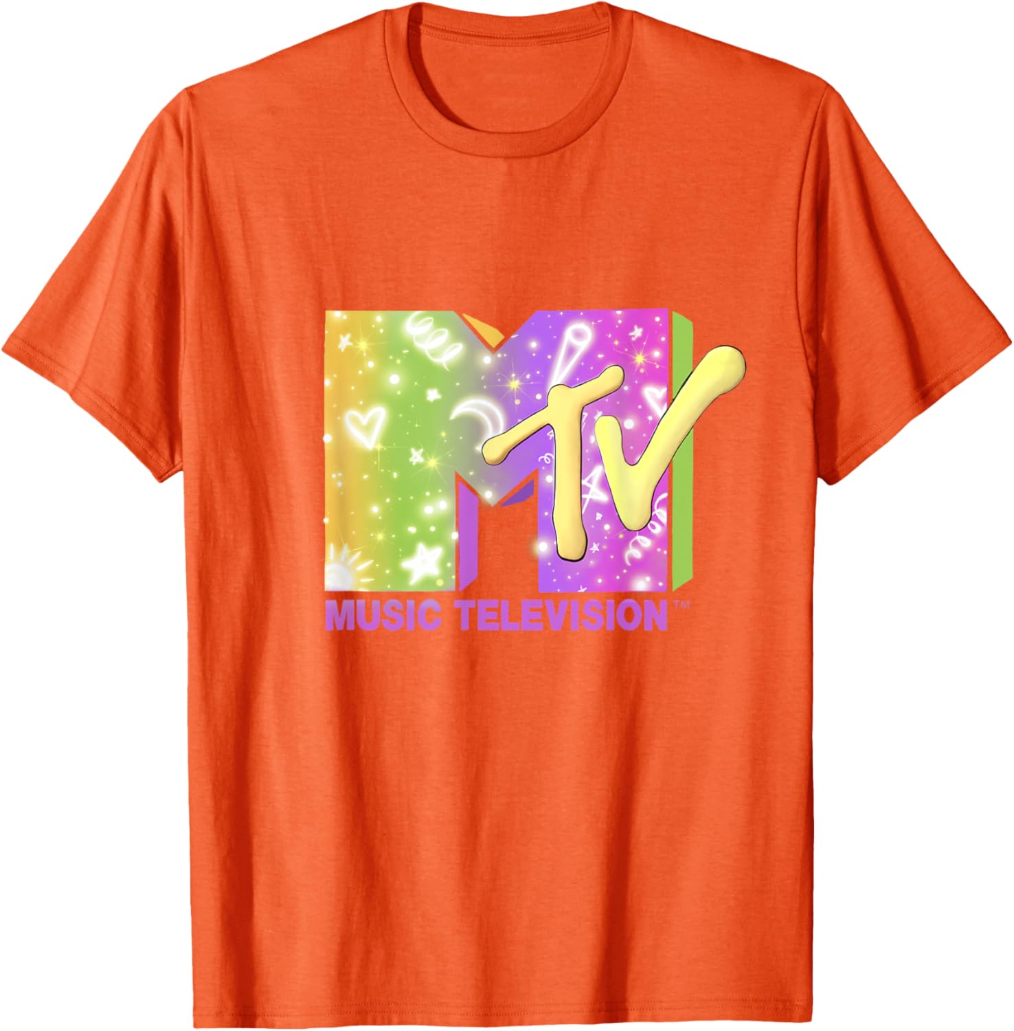 Mademark x MTV Neon Party Elements T-Shirt - Official MTV Logo Tee - 7