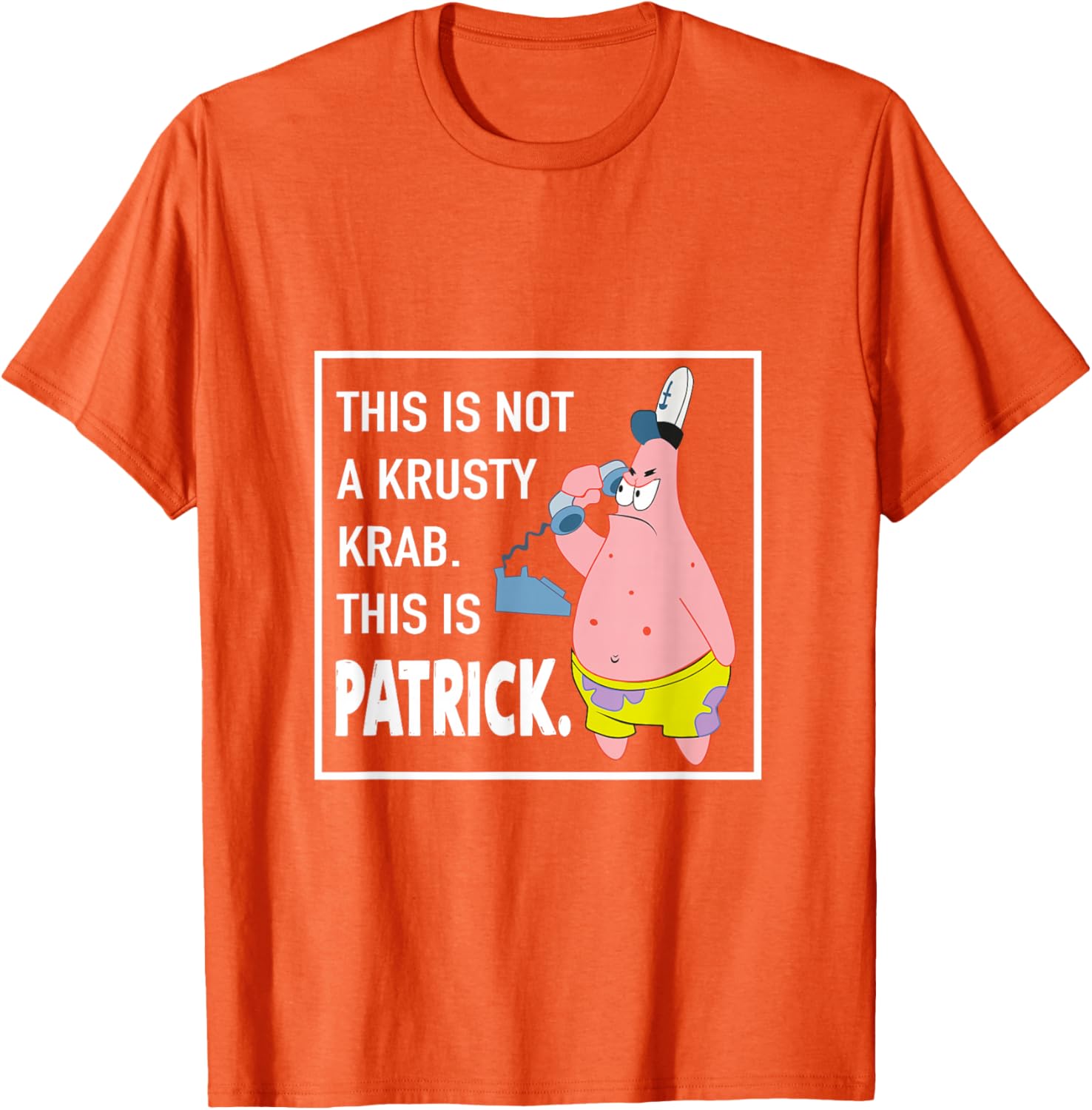 Patrick Star This is Not a Krusty Krab T-Shirt Fun Ocean Theme Apparel - 7