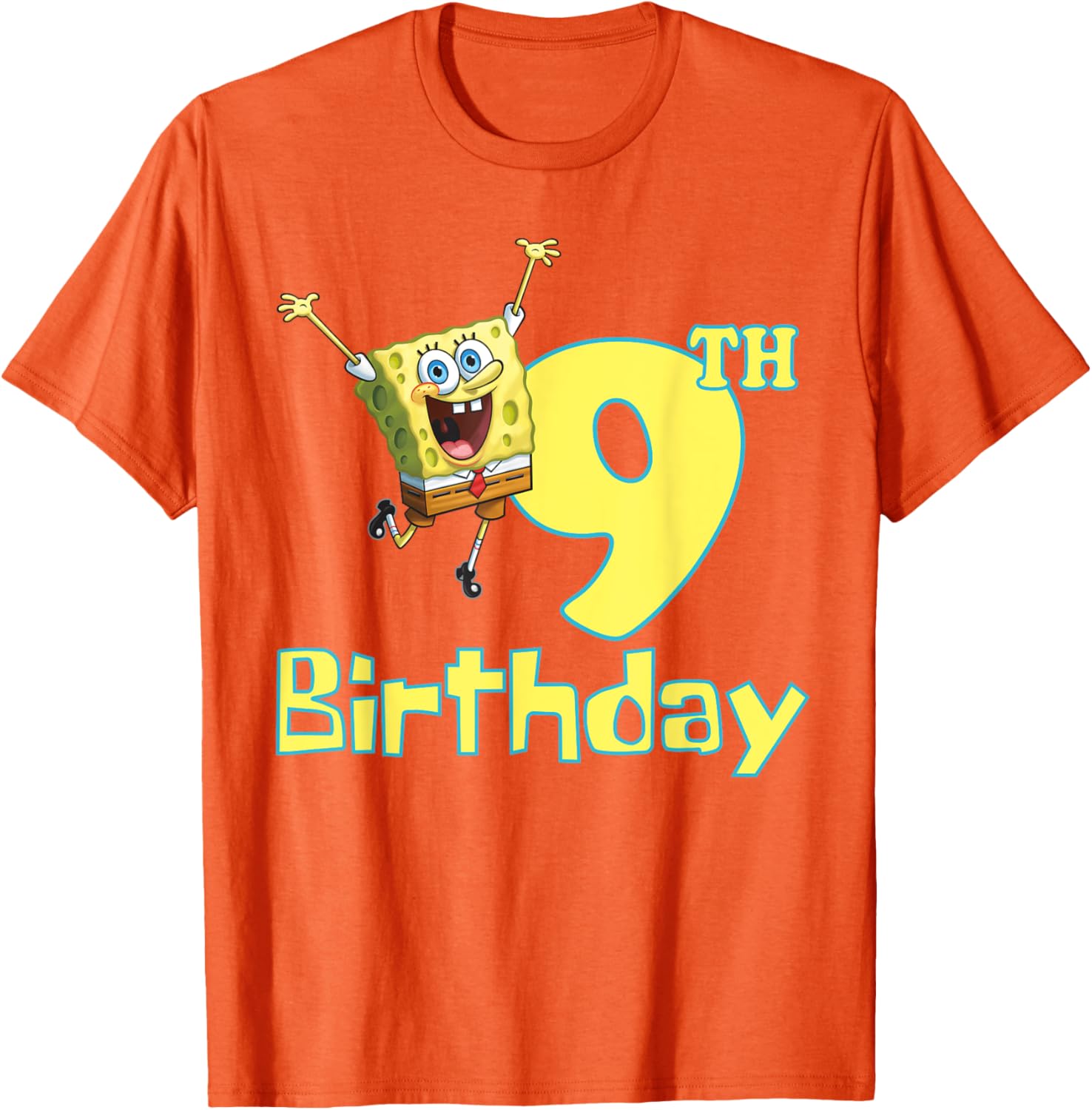 Mademark SpongeBob SquarePants 9th Birthday T-Shirt for Kids - 2