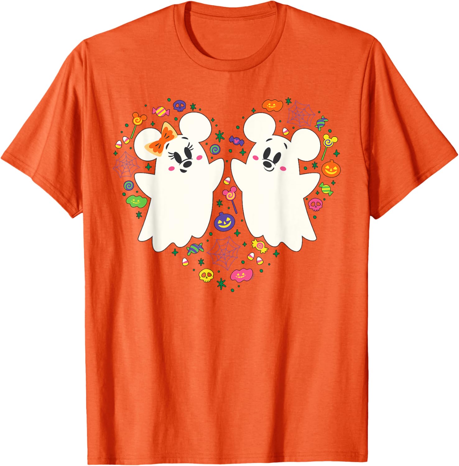 Disney Mickey and Minnie Ghosts Halloween Heart T-Shirt for Kids - 13