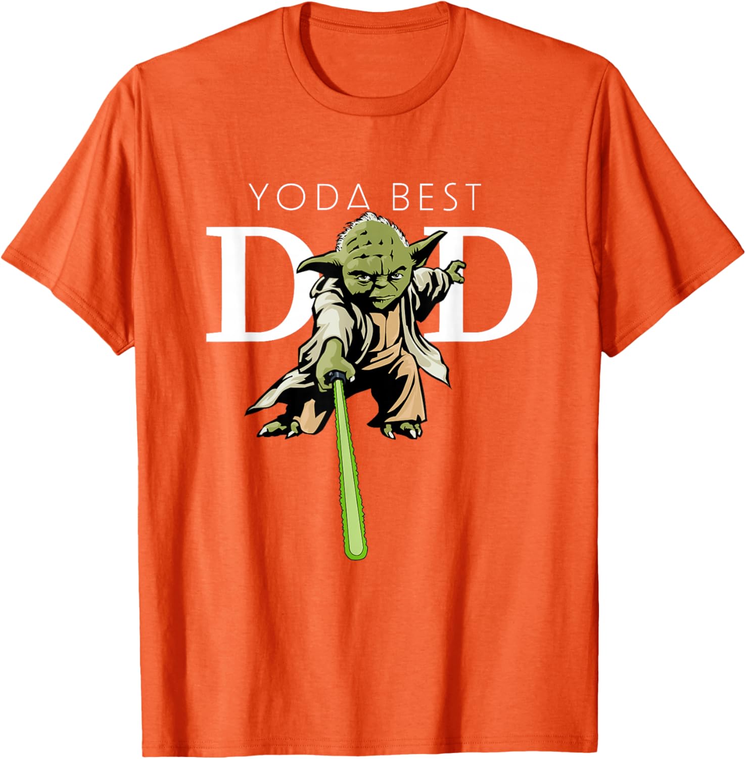 Star Wars Yoda Lightsaber Best Dad Father's Day T-Shirt for Dads - 5