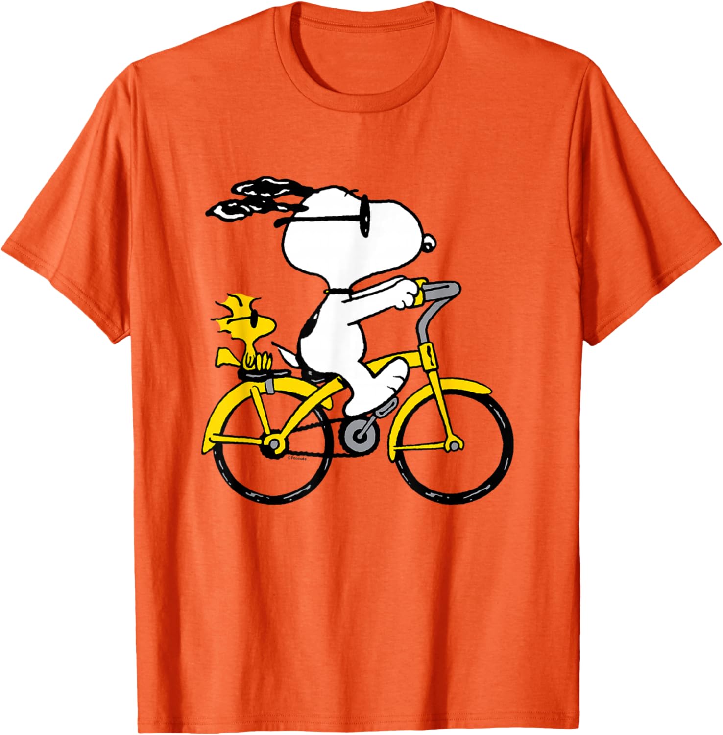 Snoopy and Woodstock Bike Ride T-Shirt for Fun Casual Outfits - 9