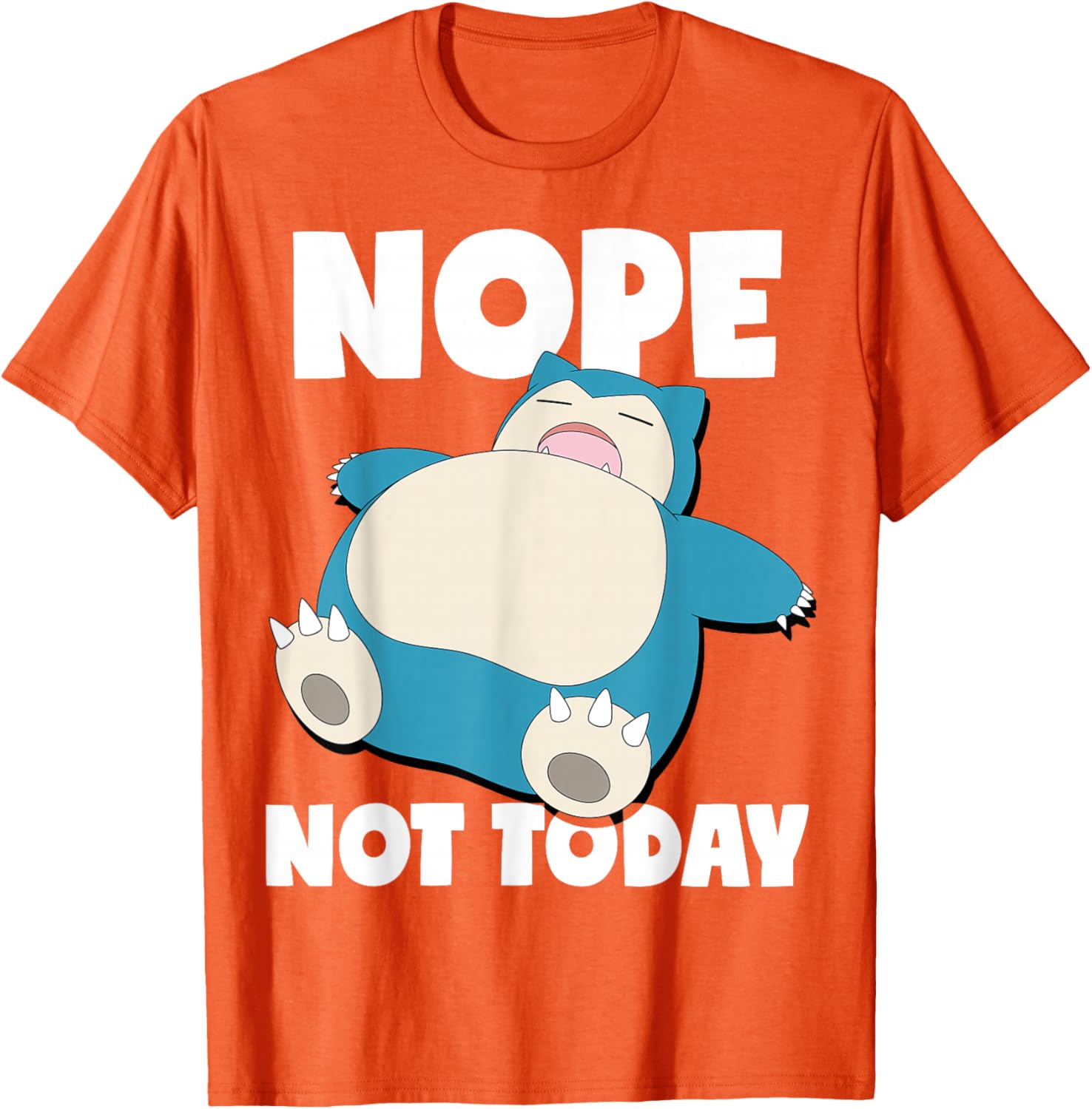 Snorlax Sleeping Nope Not Today T-Shirt for Pokémon Fans - Fun Apparel - 4