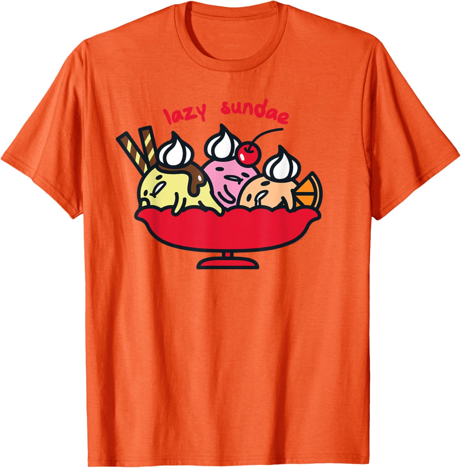 Gudetama Lazy Egg Sundae Ice Cream T-Shirt for Fun Fashion Lovers - 13