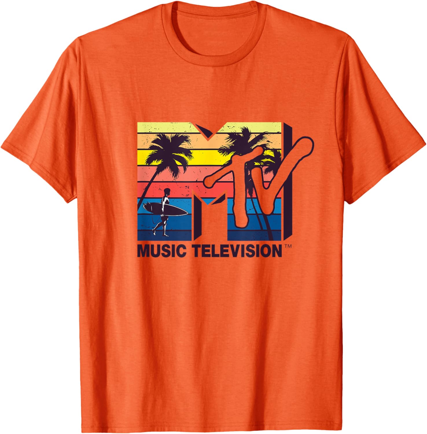 Mademark x MTV Vintage Surfer Palm T-Shirt for Retro Style Lovers - 10