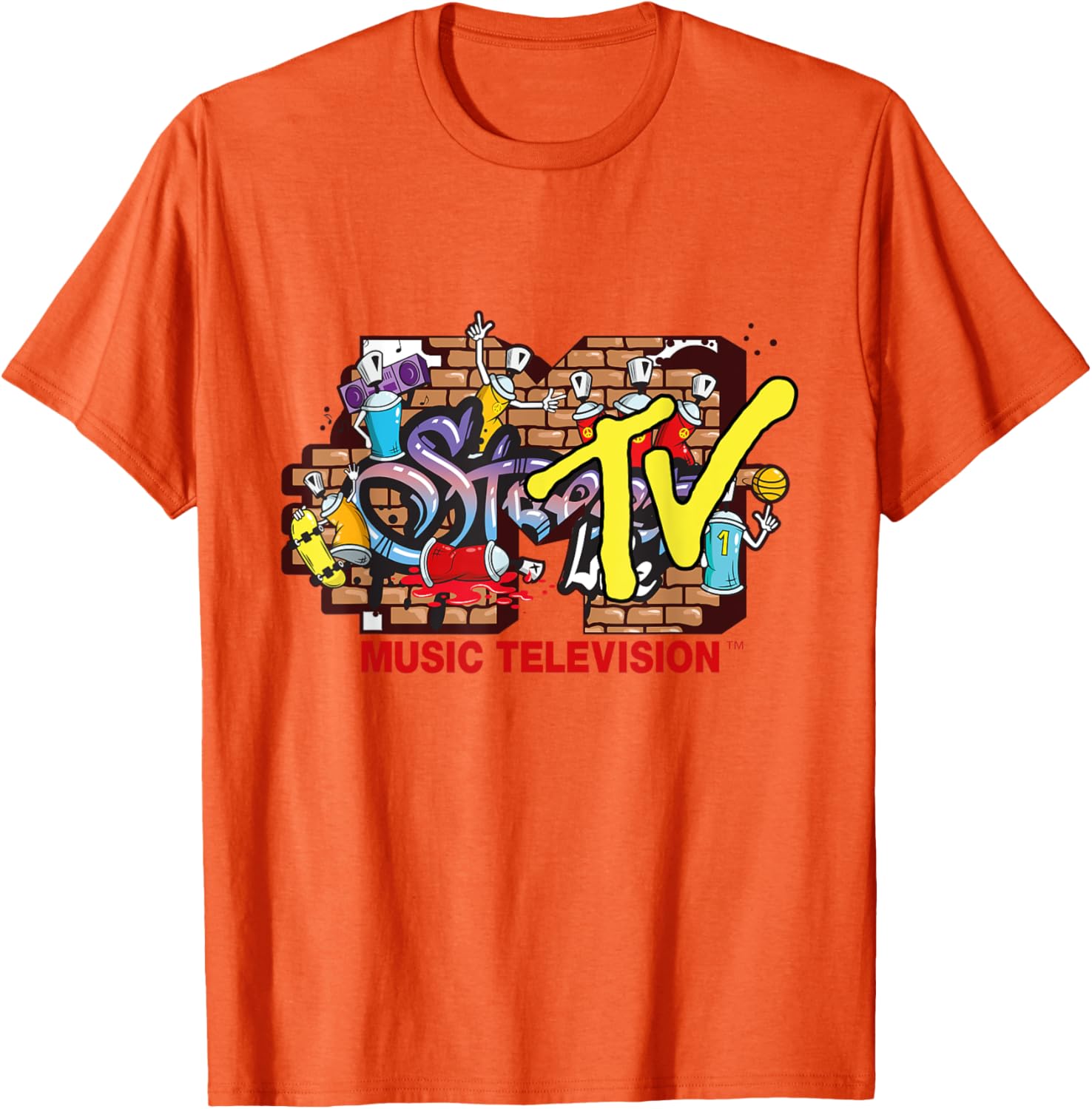 Mademark x MTV Graffiti Logo Streetwear T-Shirt for Trendy Styles - 9