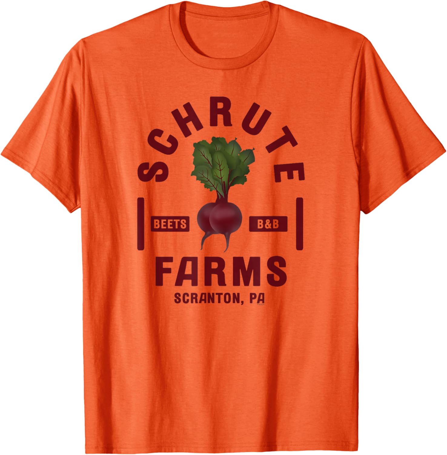 NBC The Office Schrute Farms Short Sleeve T-Shirt for Adults in Grey - 1
