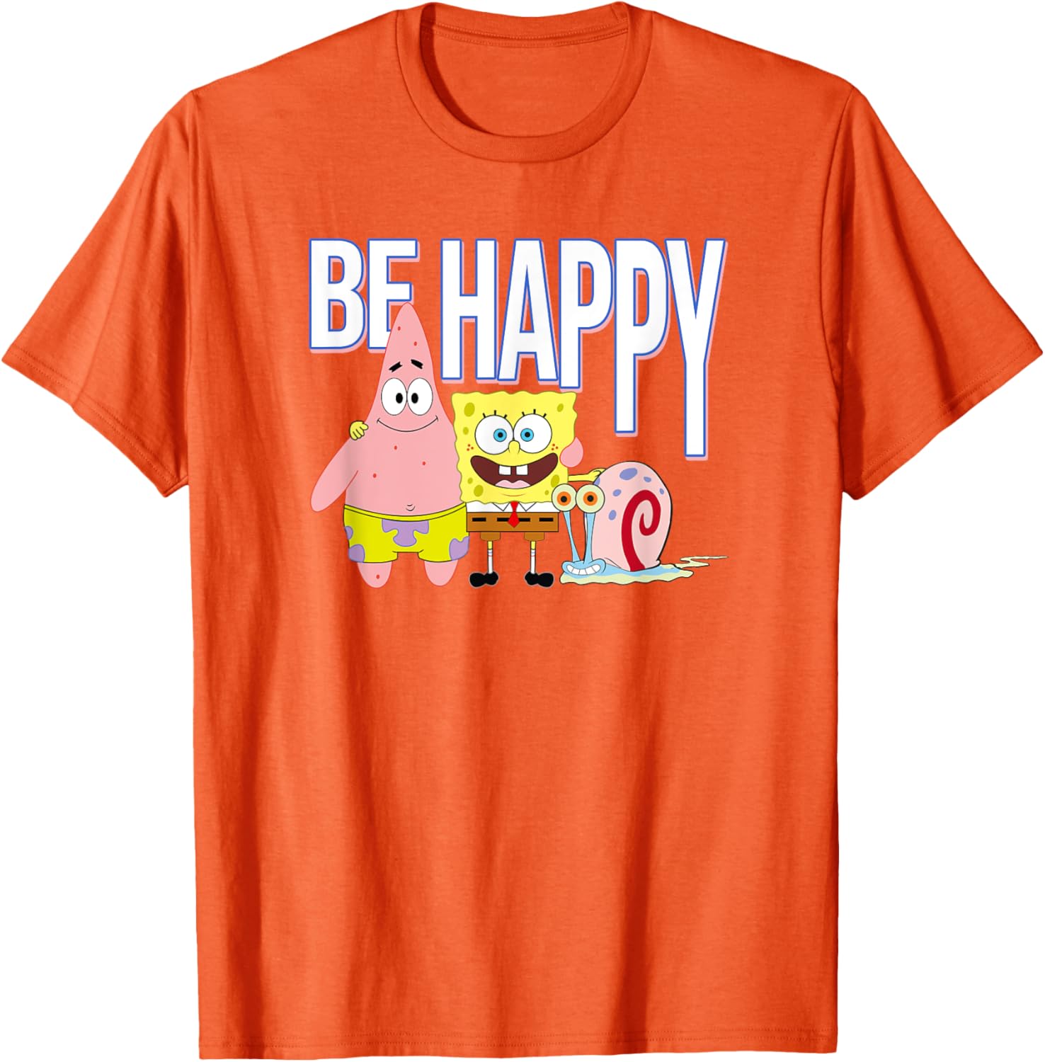 Be Happy T-Shirt with Patrick, SpongeBob & Gary from Mademark Collection - 7