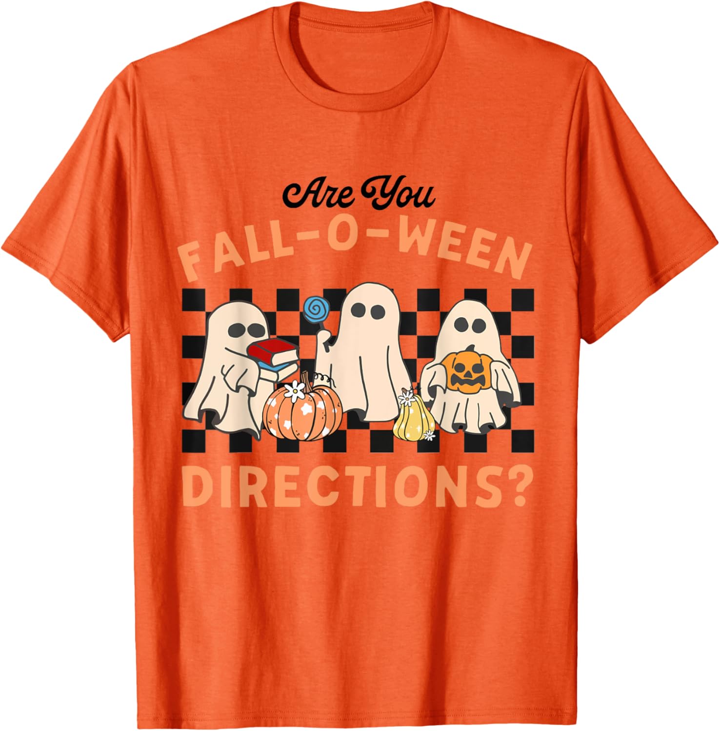 Retro Halloween Ghost T-Shirt for Teachers Fun Fall Style - 8