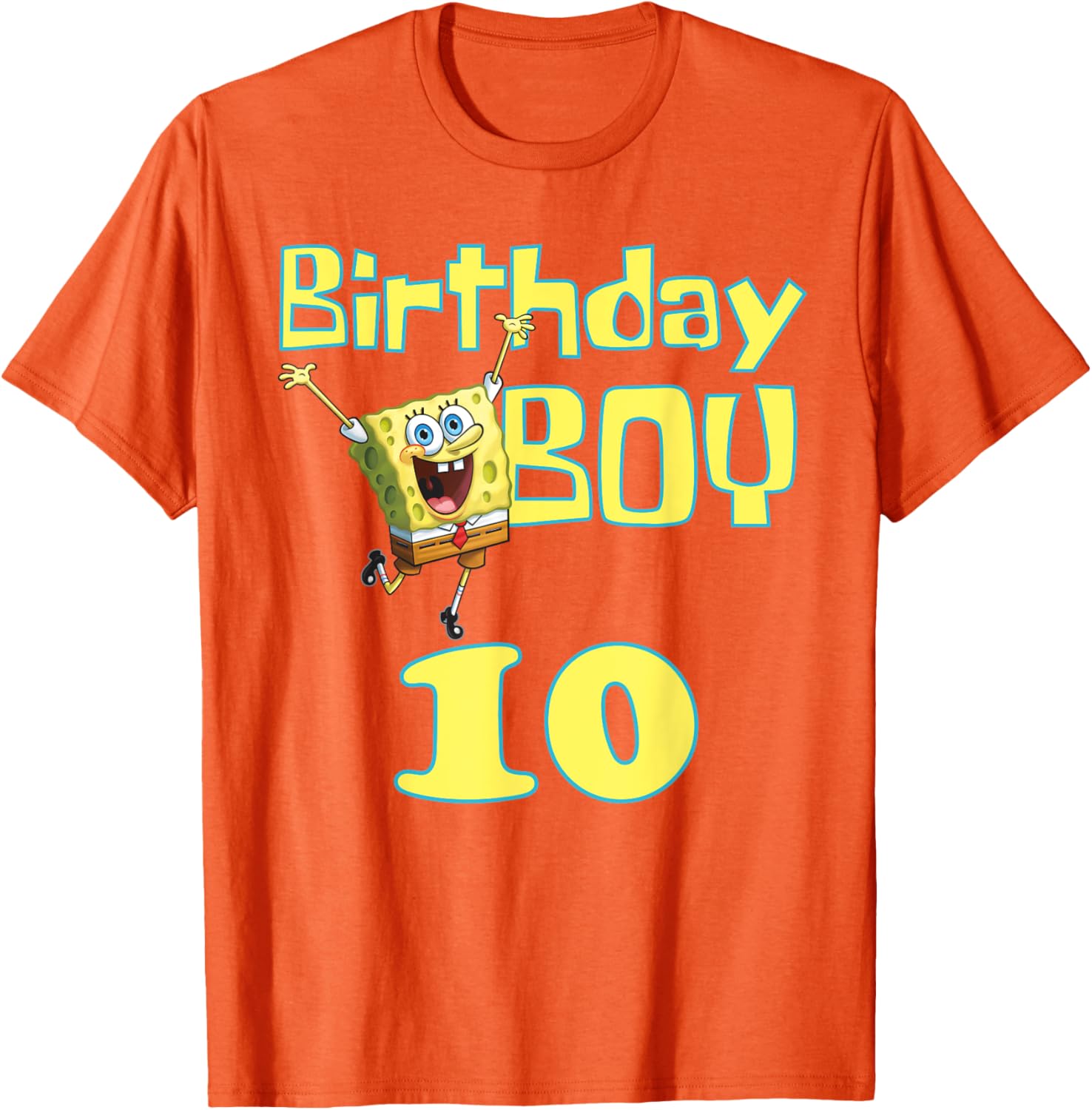 Mademark SpongeBob SquarePants Birthday Boy 10 T-Shirt for Kids - 7