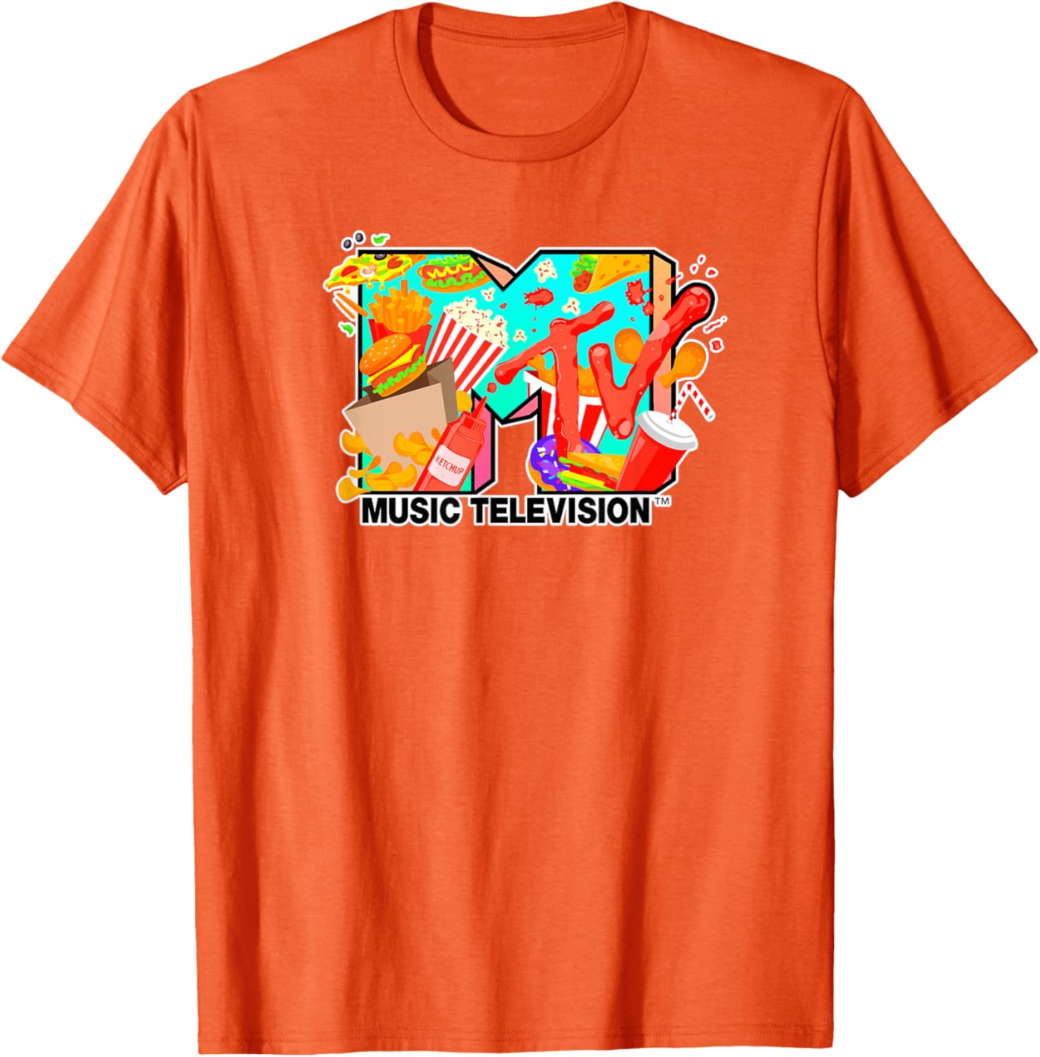 Mademark x MTV Fast Food Lovers T-Shirt for Music Fans and Foodies - 7