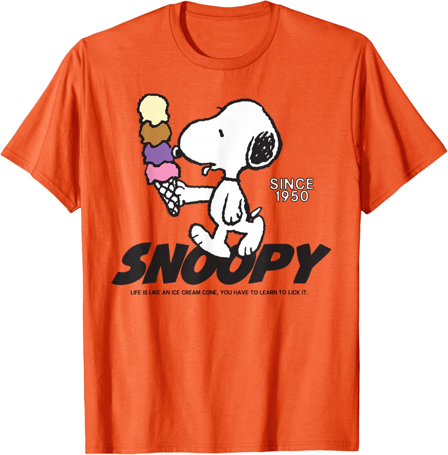 Snoopy Peanuts Ice Cream Cone T-Shirt Fun and Stylish Apparel - 2