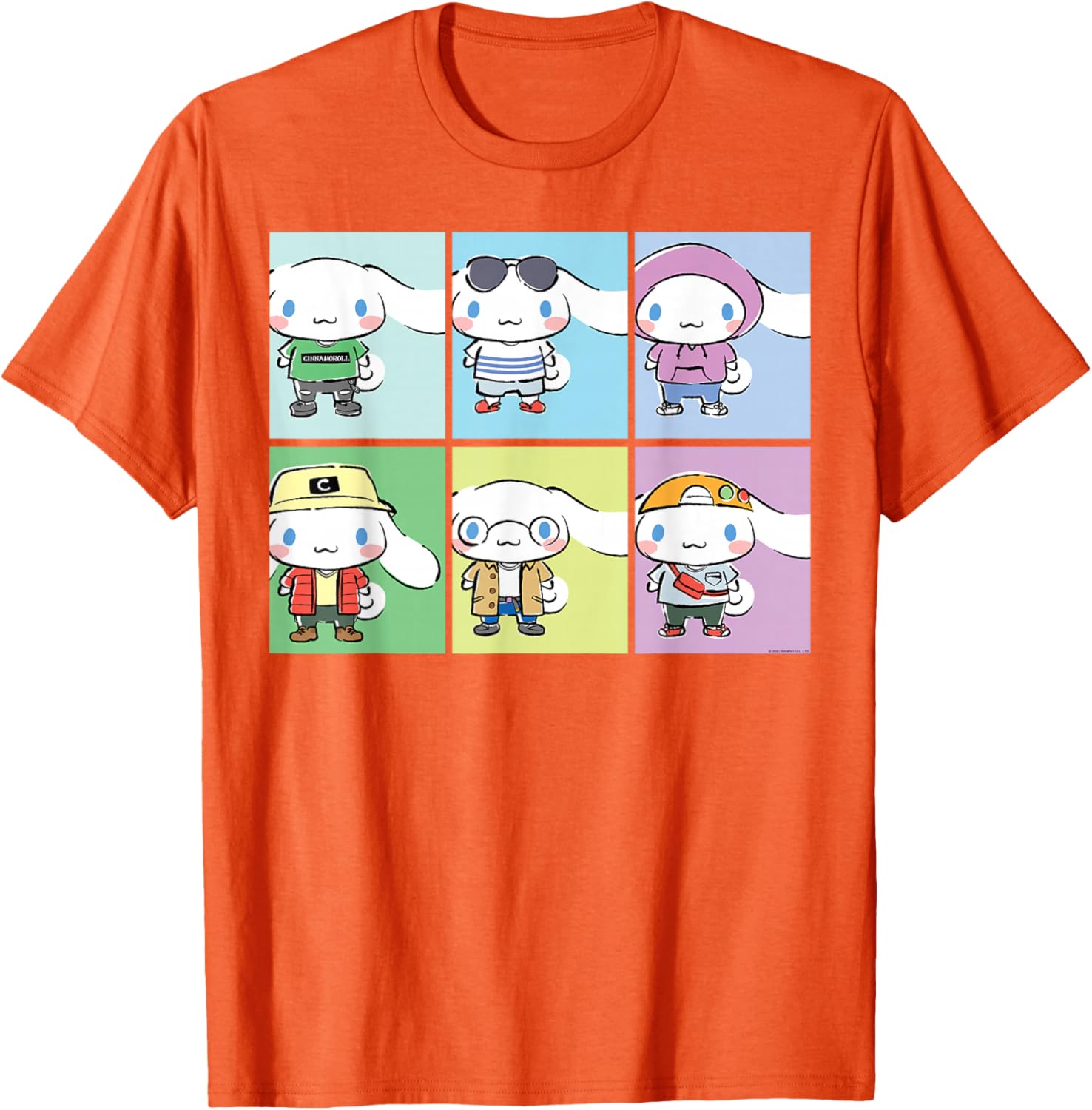 Cinnamoroll Collection Streetwear Squares T-Shirt for Trendy Fashion Lovers - 16