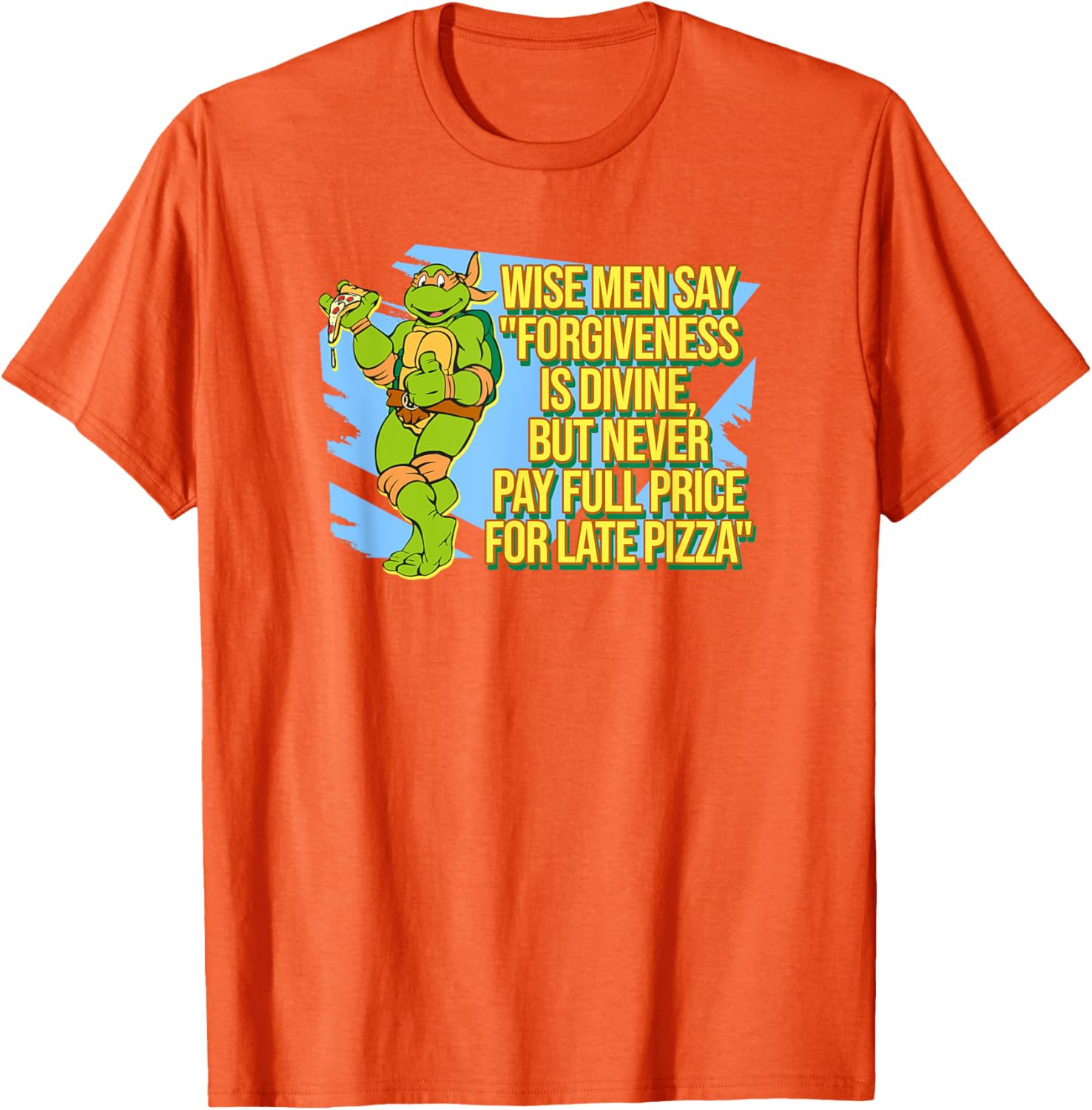Mademark Teenage Mutant Ninja Turtles Michelangelo Late Pizza T-Shirt - 13