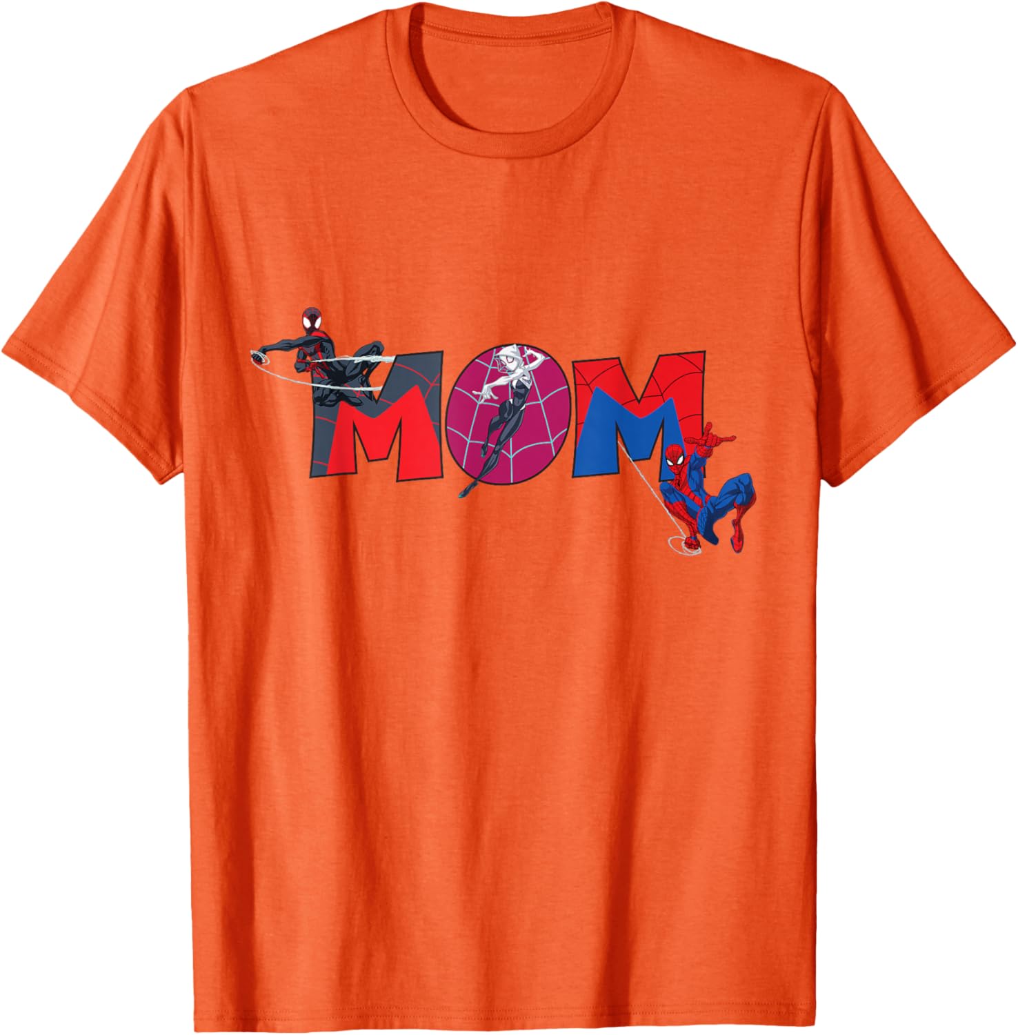 Marvel Spider-Man Trio Mom T-Shirt for Mother's Day Family Trip - 13