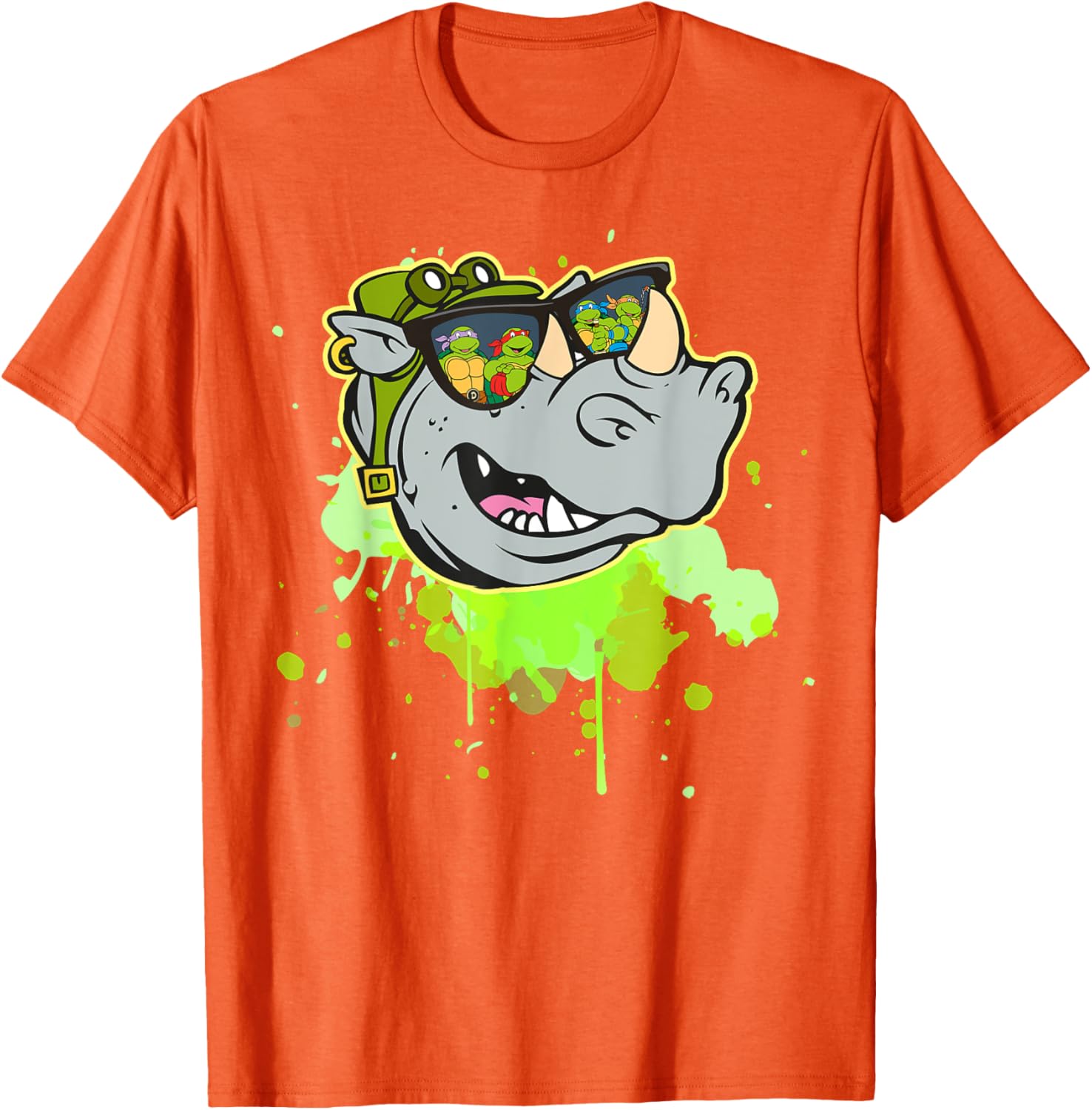 Bebop TMNT Reflection in Sunglasses T-Shirt for Fun Turtle Fans - 11