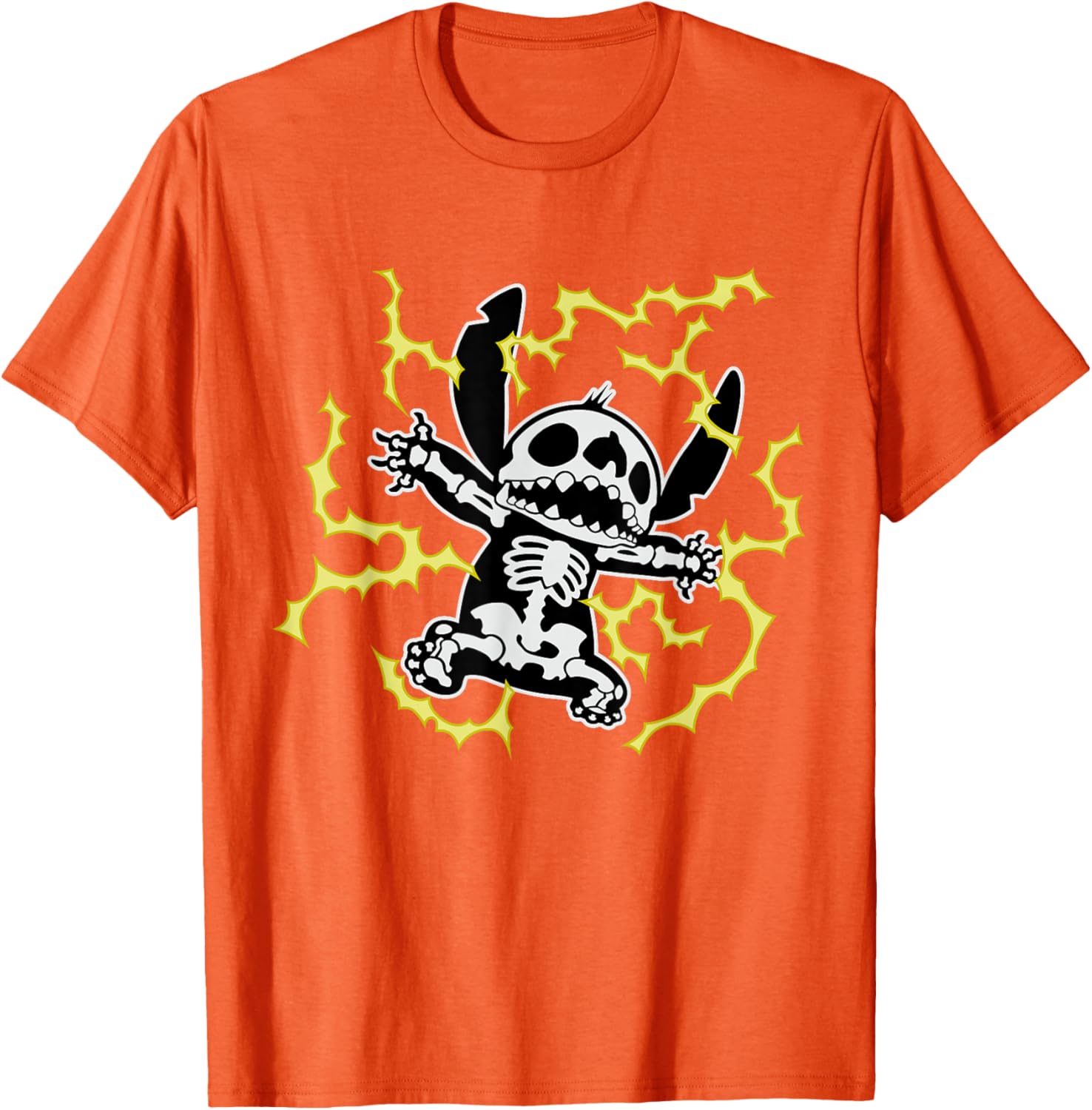 Disney Stitch Skeleton Halloween T-Shirt for Fun and Festive Celebrations - 12