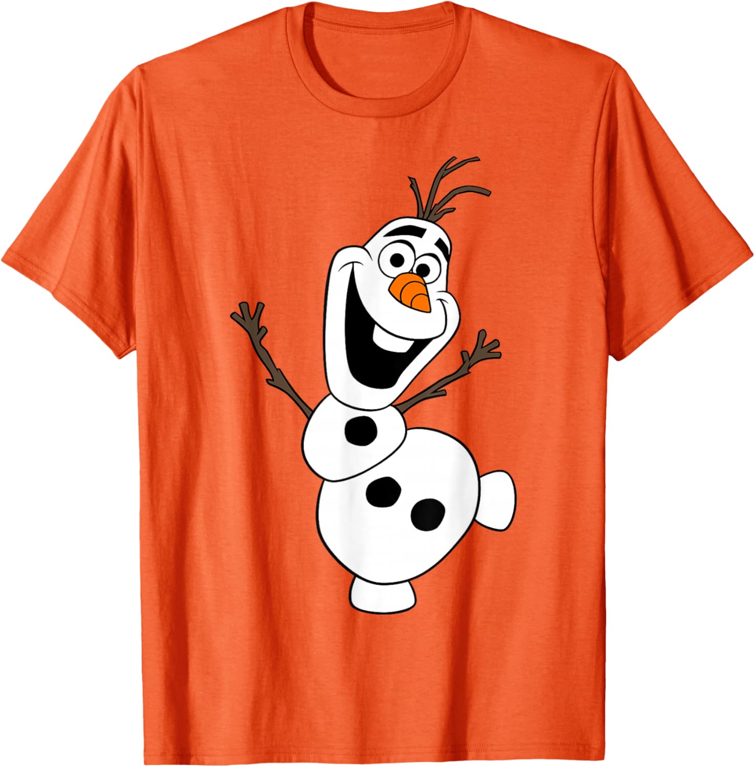 Disney Frozen Olaf Snowman Happy Pose T-Shirt for Kids and Adults - 15