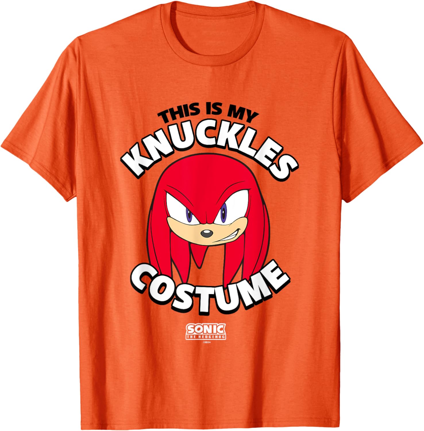Sonic The Hedgehog Knuckles Costume T-Shirt Perfect for Halloween Fun - 6