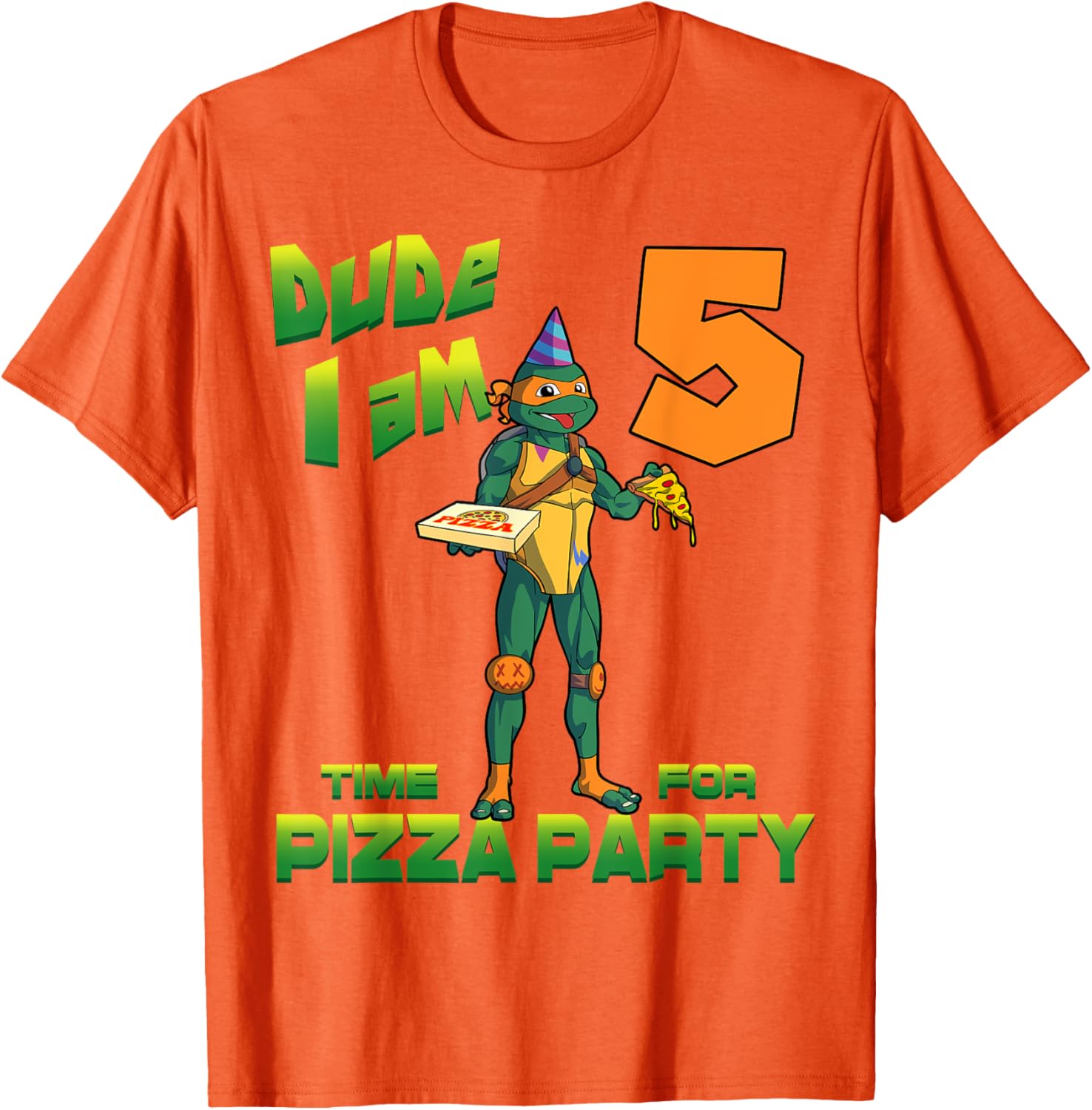 Mademark Teenage Mutant Ninja Turtles Michelangelo Pizza Party T-Shirt - 23