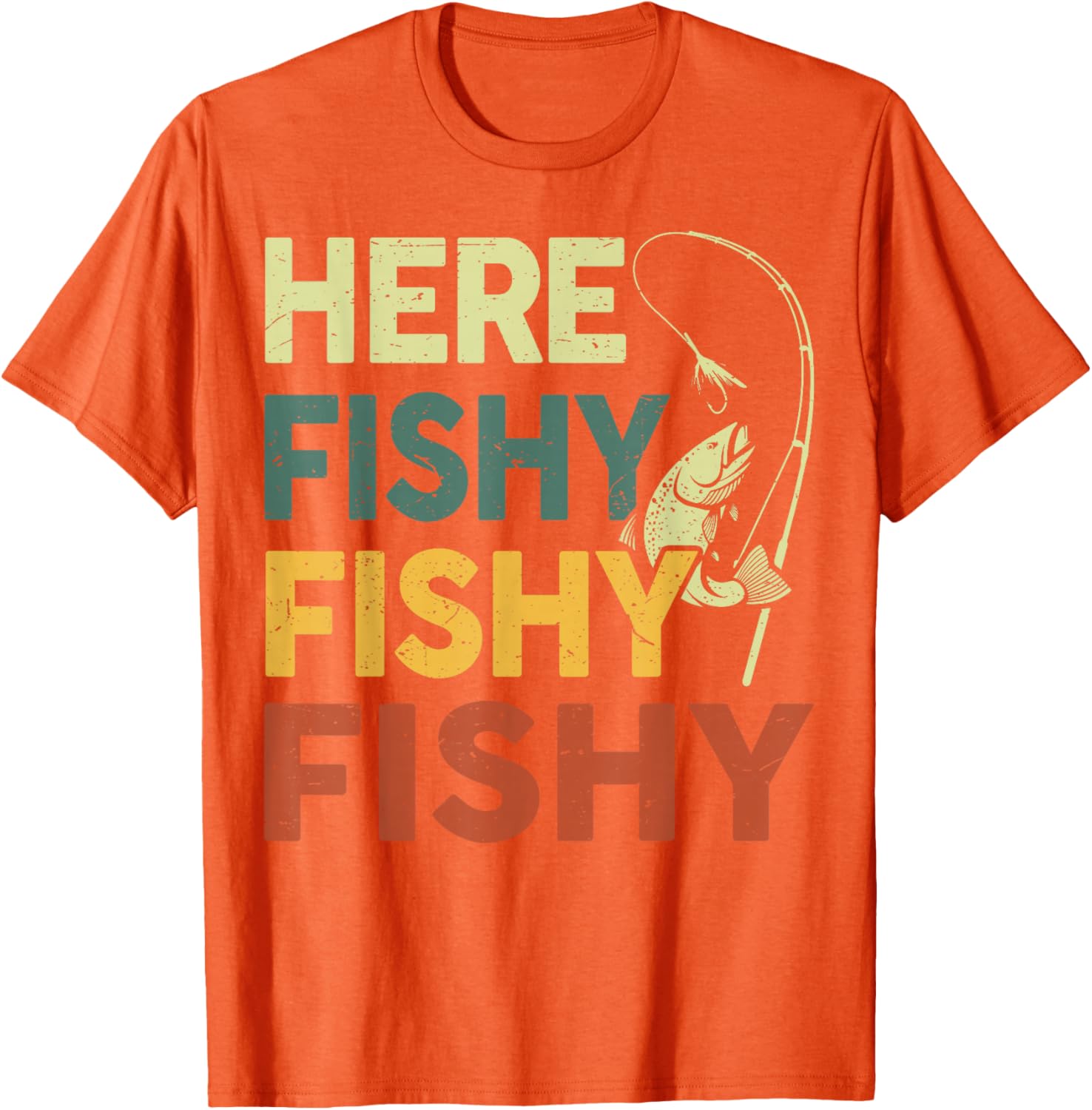 Funny Fishing Shirt for Dad - Men Here Fishy Graphic Tee for Bass Lovers - 10