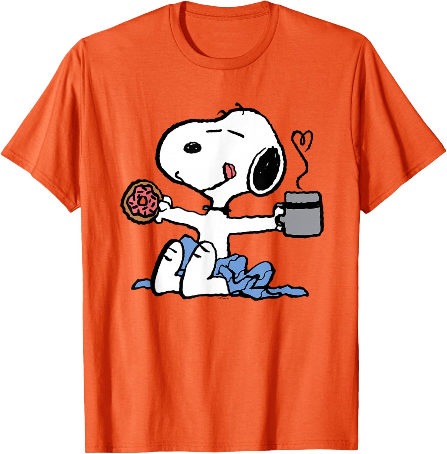 Cute Peanuts Snoopy Donut Coffee T-Shirt for Fun Fashion Lovers - 8