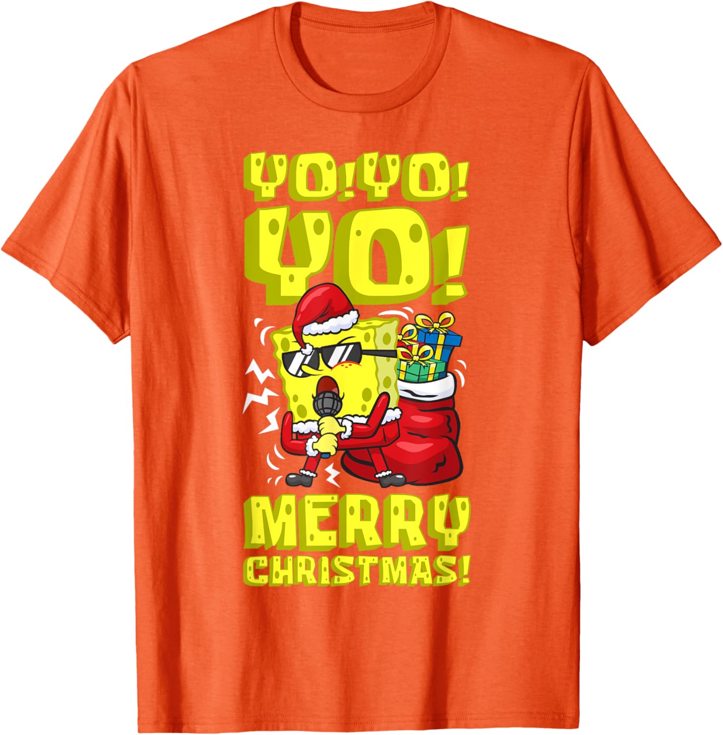 Mademark SpongeBob Santa Merry Christmas T-Shirt Fun Holiday Gift - 8