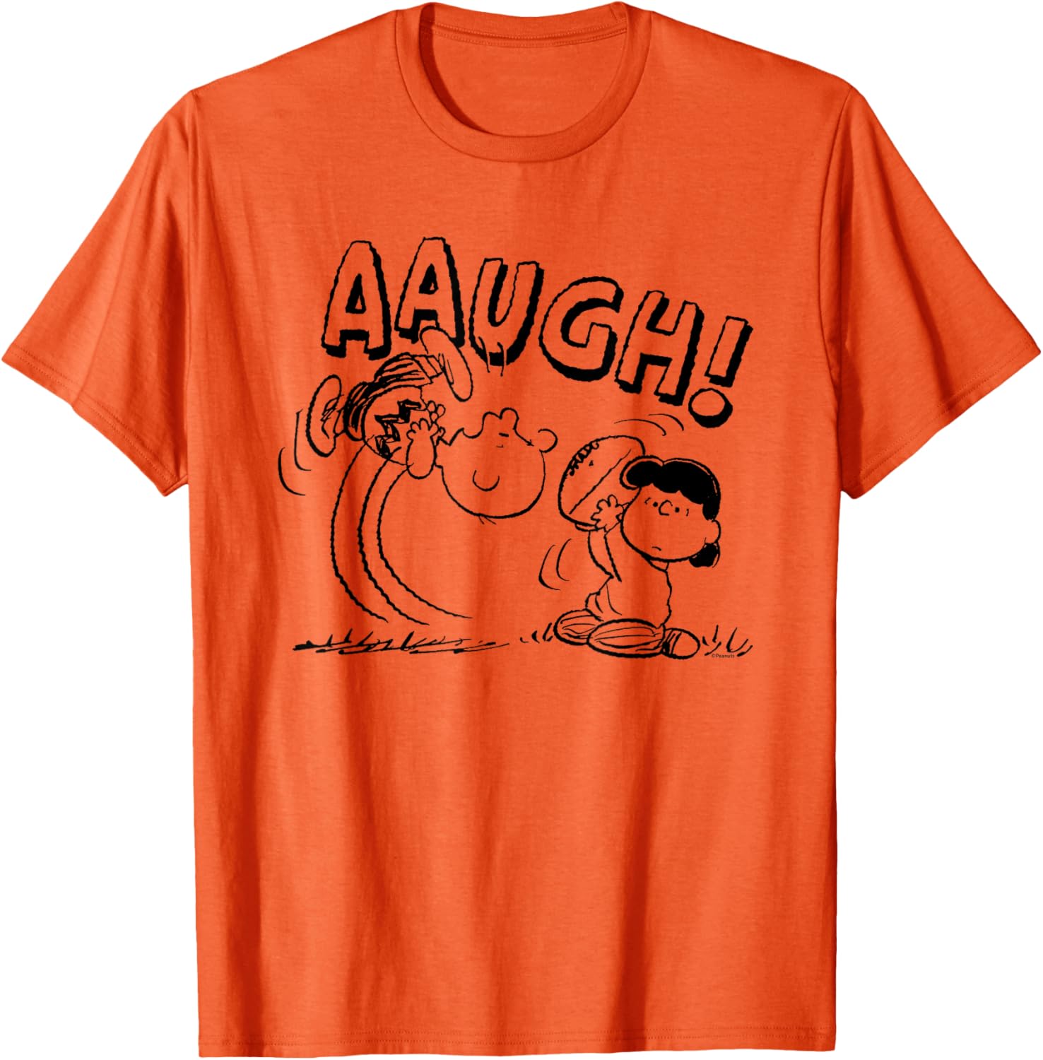 Charlie Brown Lucy Football Kick T-Shirt Fun Peanuts Graphic Tee - 8