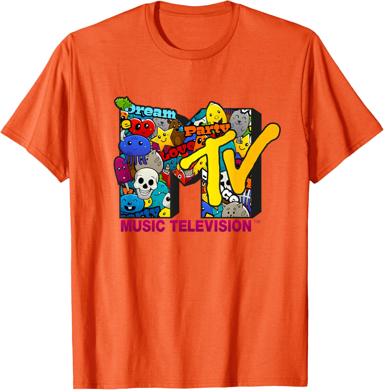 Mademark x MTV Fun Love Party Emotes T-Shirt for Happy Vibes - 1